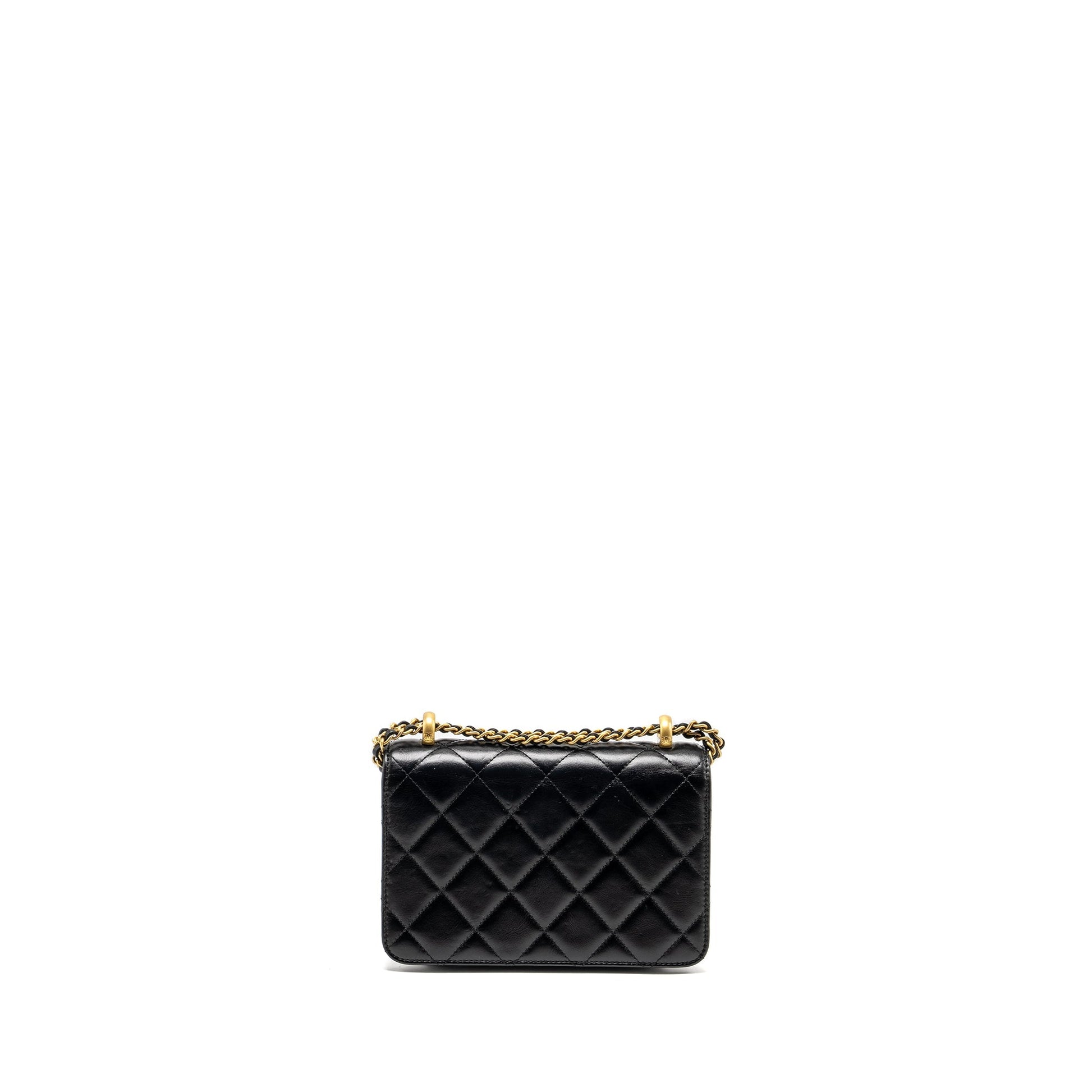 Chanel crush flap calfskin GHW microchip Black Gold Shoulder Bag