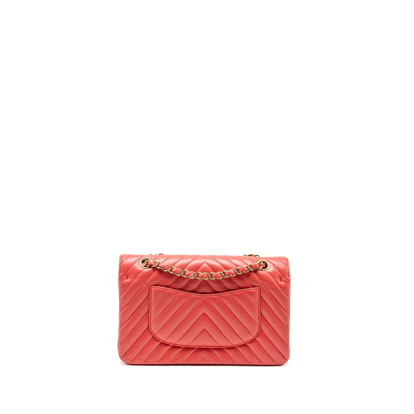 Chanel Classic Double Flap Chevron Lambskin LGHW Pink Shoulder Bag