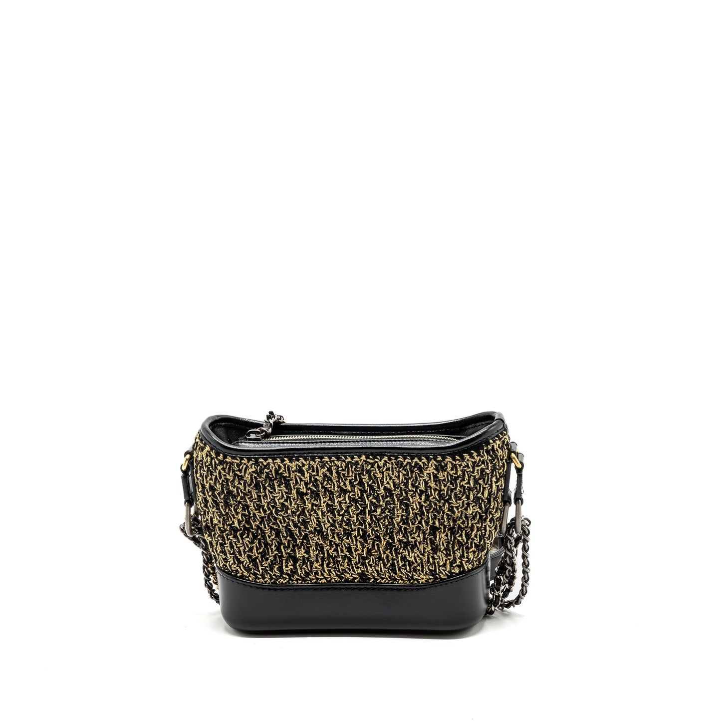 Chanel Gabrielle Hobo Limited Edition Fabric Calfskin Multicolour Black Gold Small Shoulder Bag
