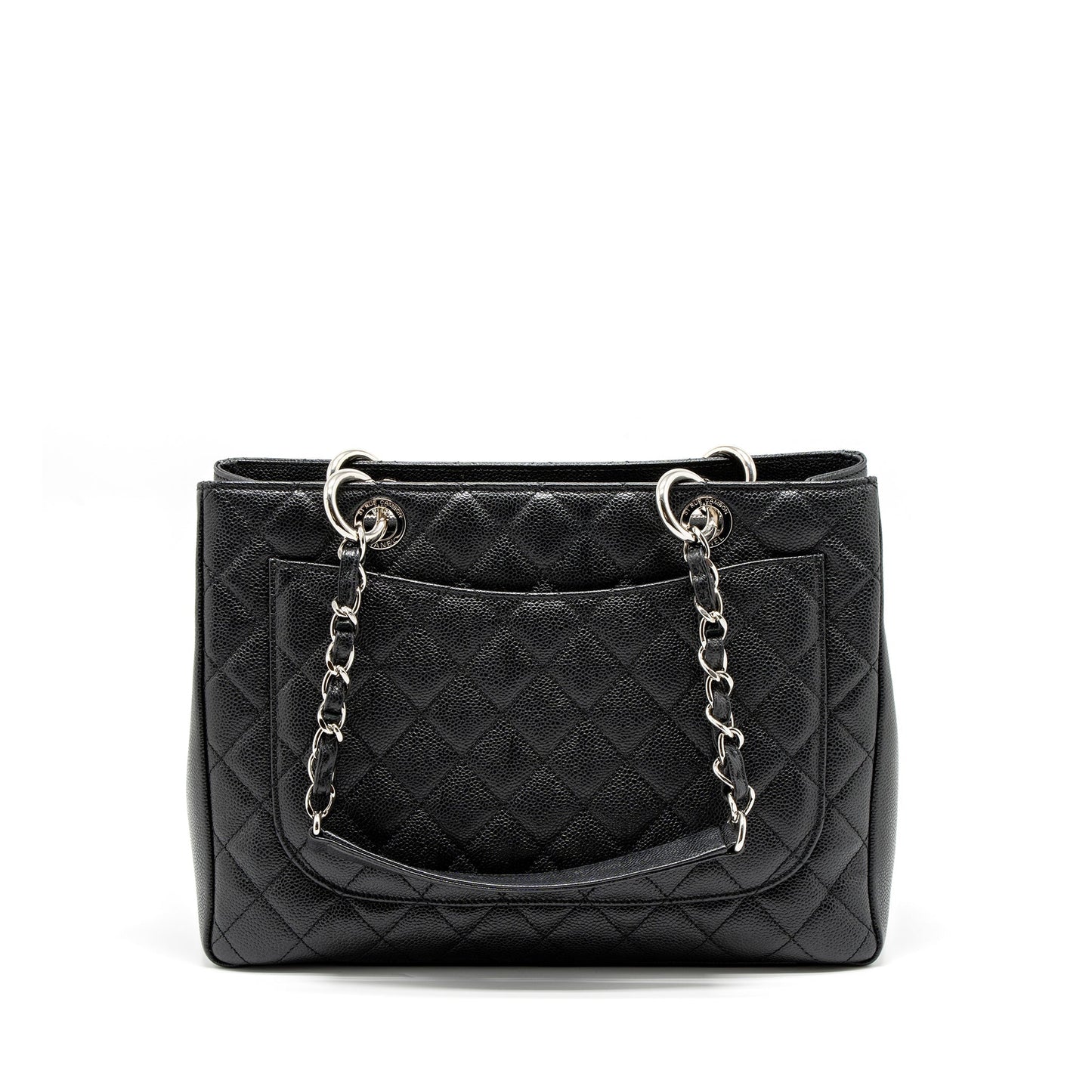 Chanel Grand Shopping GST Caviar SHW Black Tote Bag Ghw 1