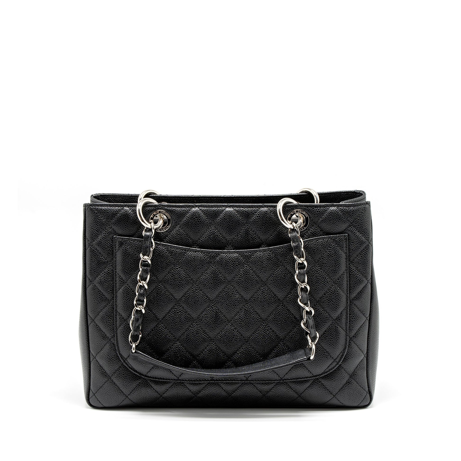 Chanel Grand Shopping GST Caviar SHW Black Tote Bag Ghw 1