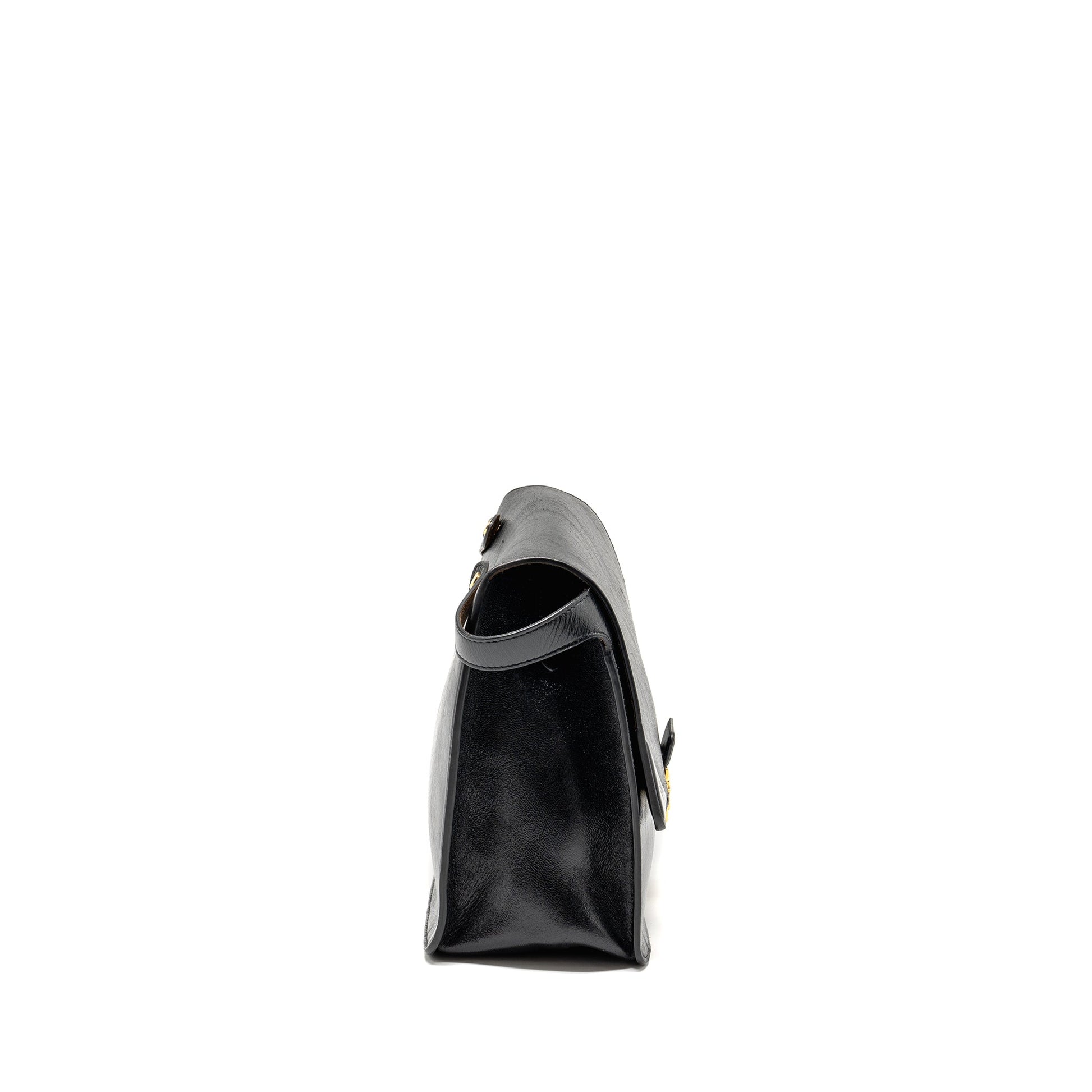 Fendi Kan Purse Leather Black Mini Messenger Bag