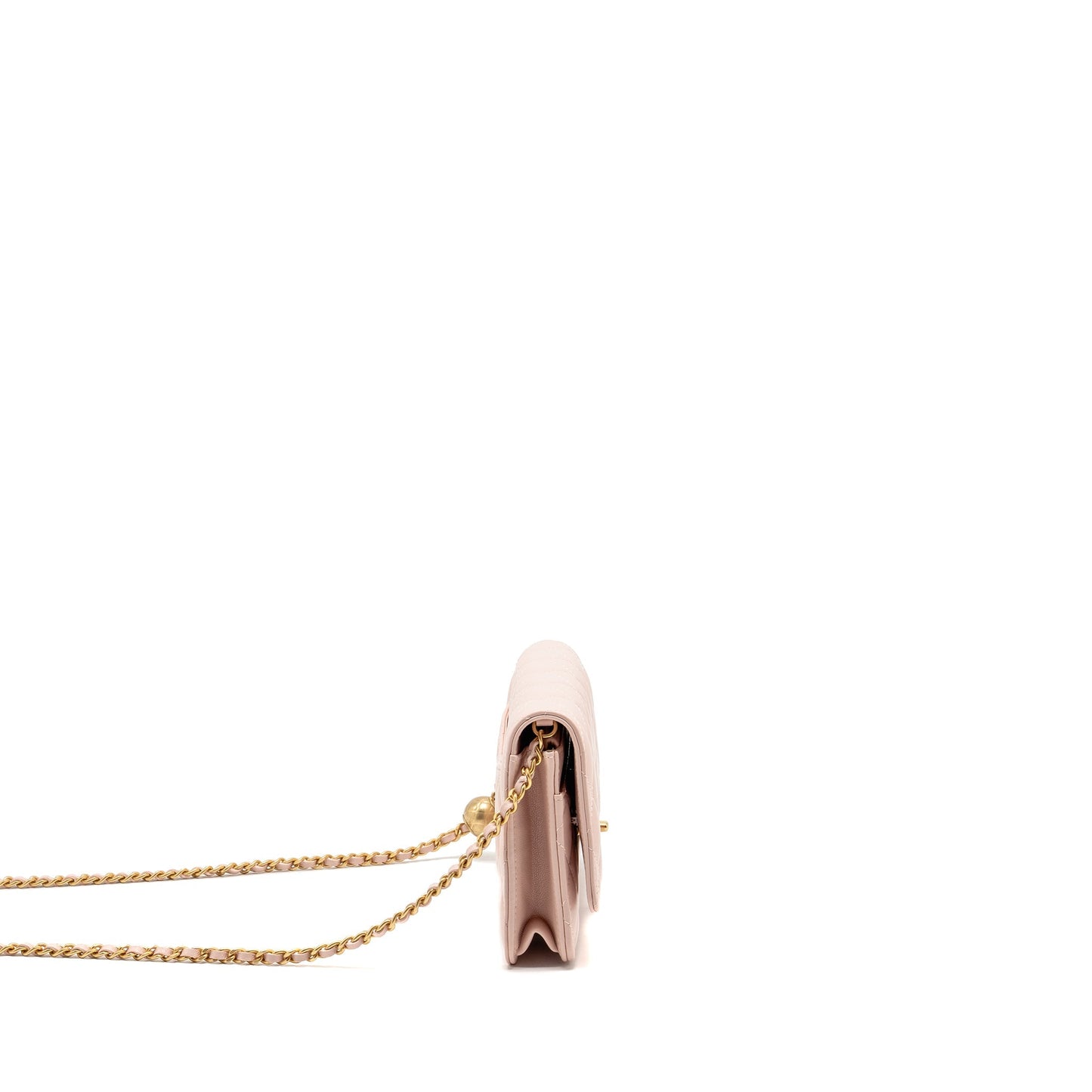 Chanel Pearl crush on lambskin light GHW Pink Wallet Case Microchip 1