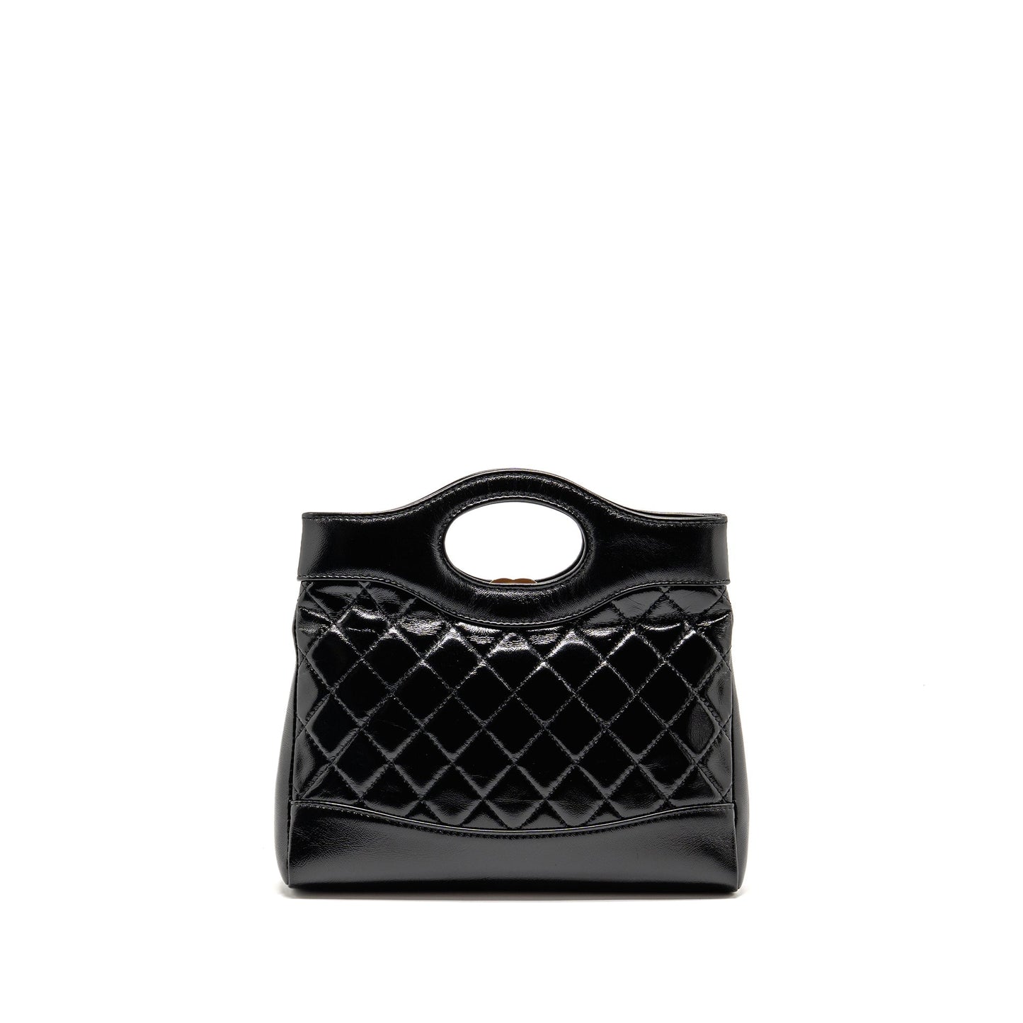 Chanel 31 shiny lambskin LGHW microchip Black Mini Bag 31Bag Black