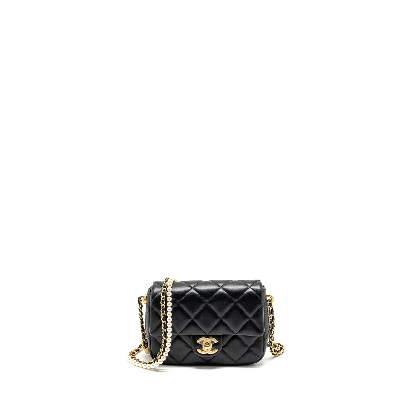 Chanel My Perfect Flap Pearl Lambskin GHW Black Shoulder Bag