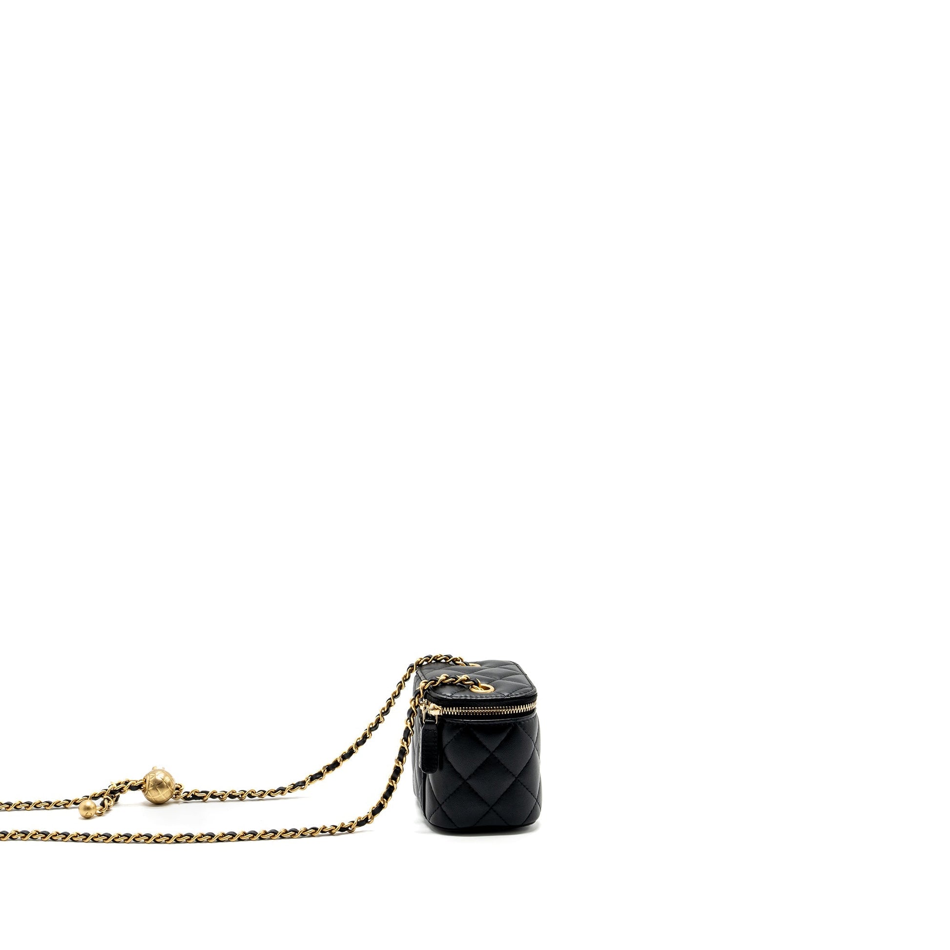 Chanel pearl crush vanity lambskin GHW Black Mini Bag 6