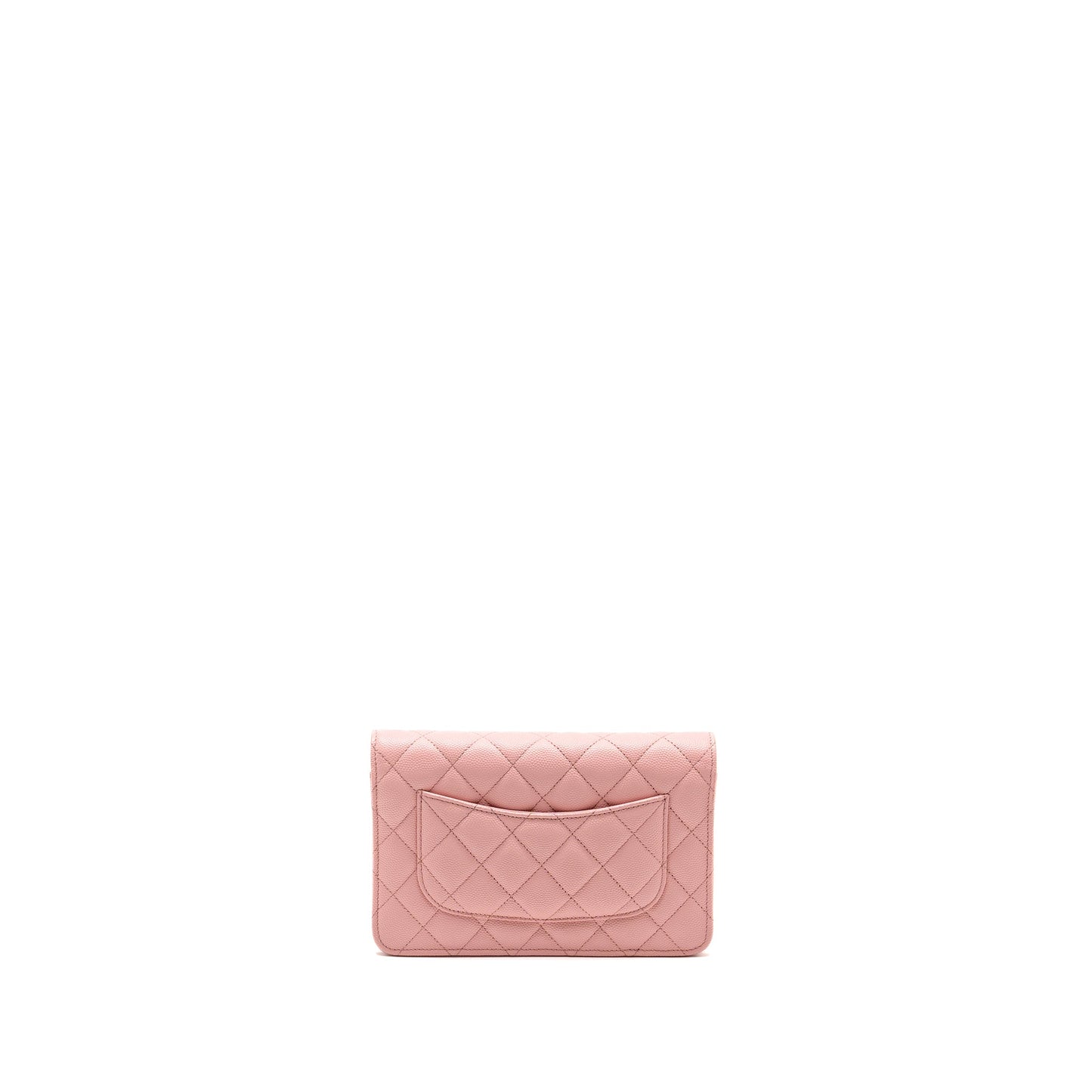 Chanel Classic on Caviar LGHW Microchip Pink Wallet Case