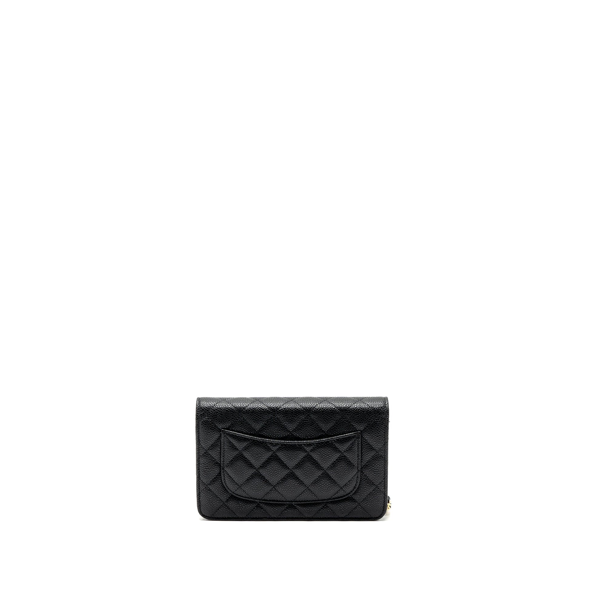 Chanel classic on caviar GHW Black Wallet Case Ghw 15