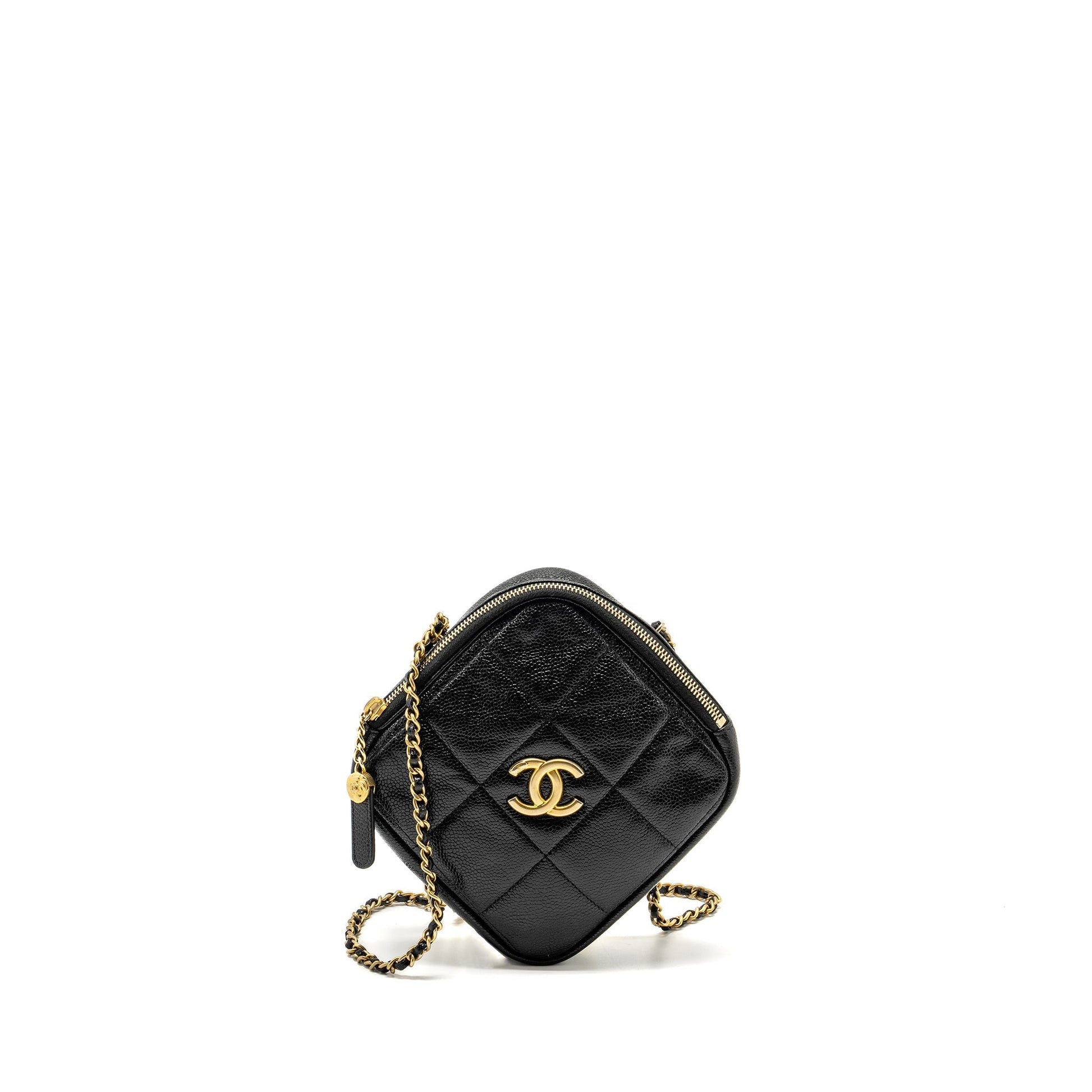 Chanel Quilted shape caviar GHW Black Handbag