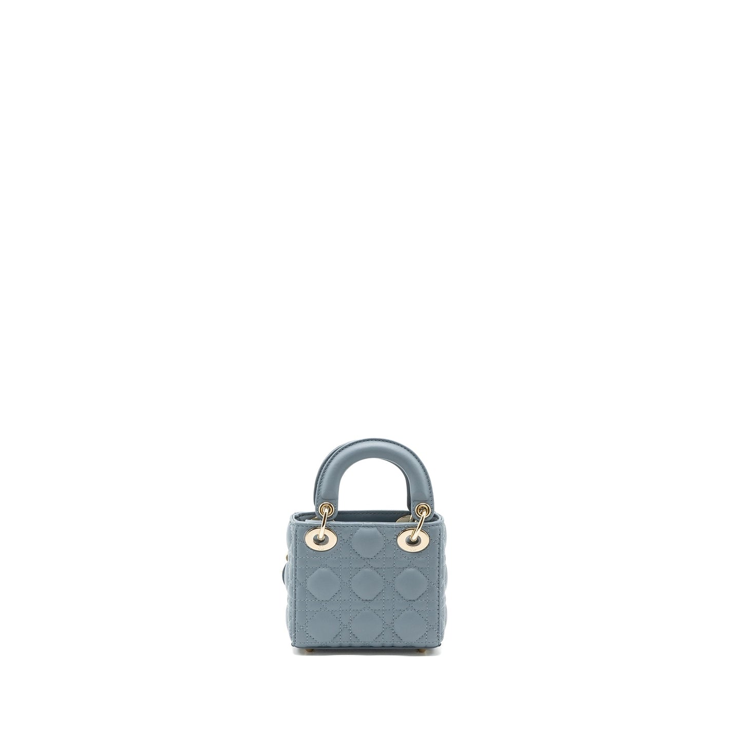 Dior Micro Lady Purse Cannage Lambskin Cloud Handbag Blue Travel Bag