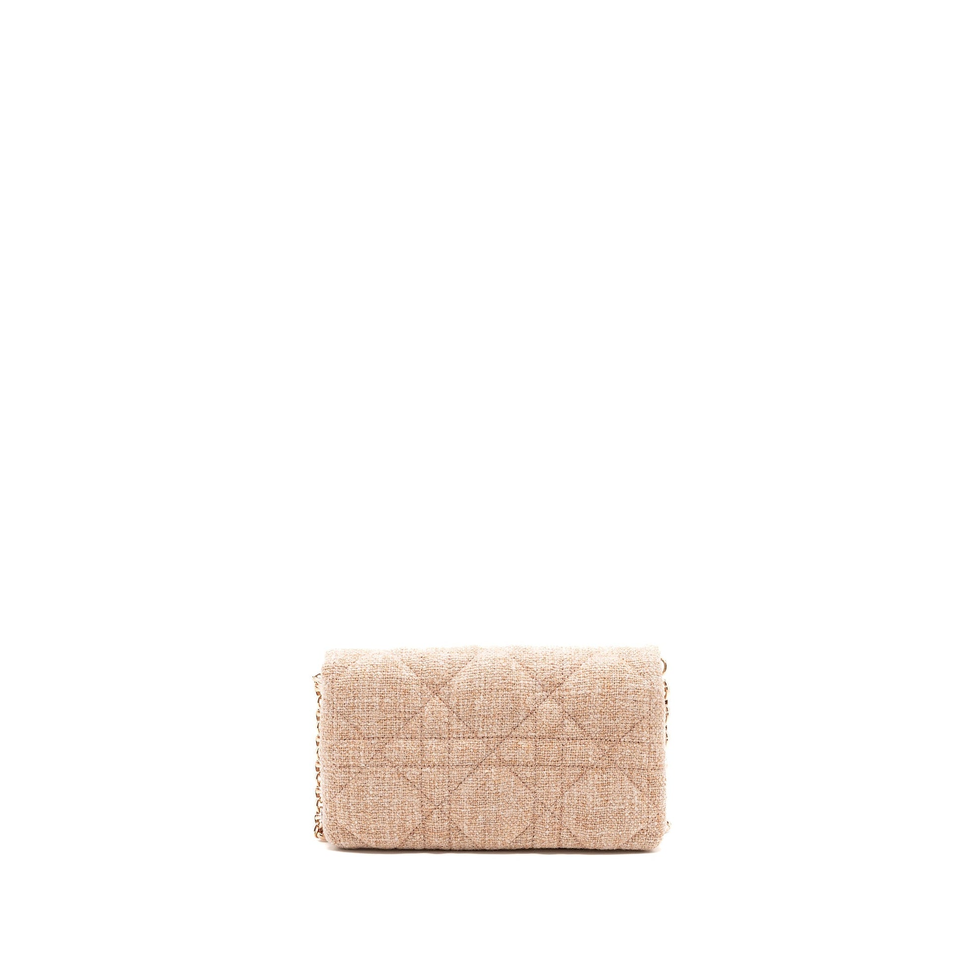 Dior Caro Pouch Light With Hardware Handbag Canvas Pink Travel Bag