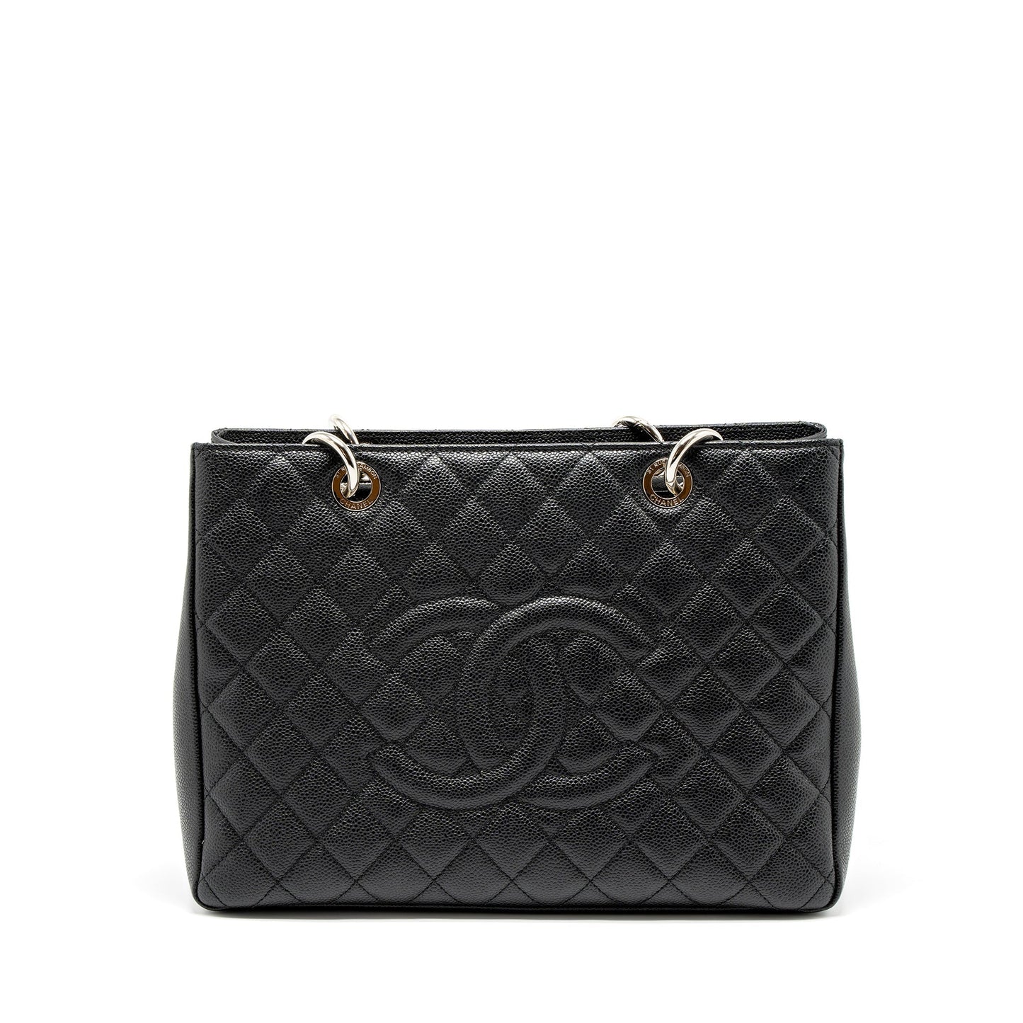 Chanel Grand Shopping GST Caviar SHW Black Tote Bag Ghw 1