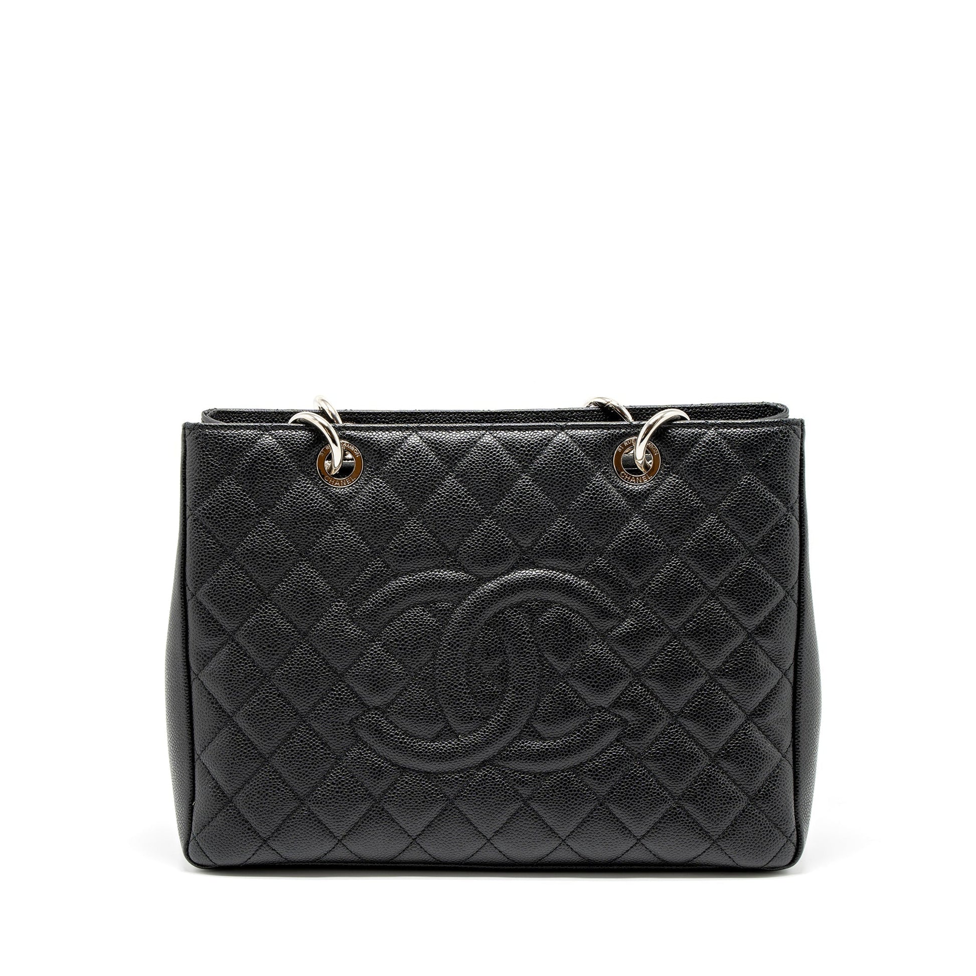 Chanel Grand Shopping GST Caviar SHW Black Tote Bag Ghw 1