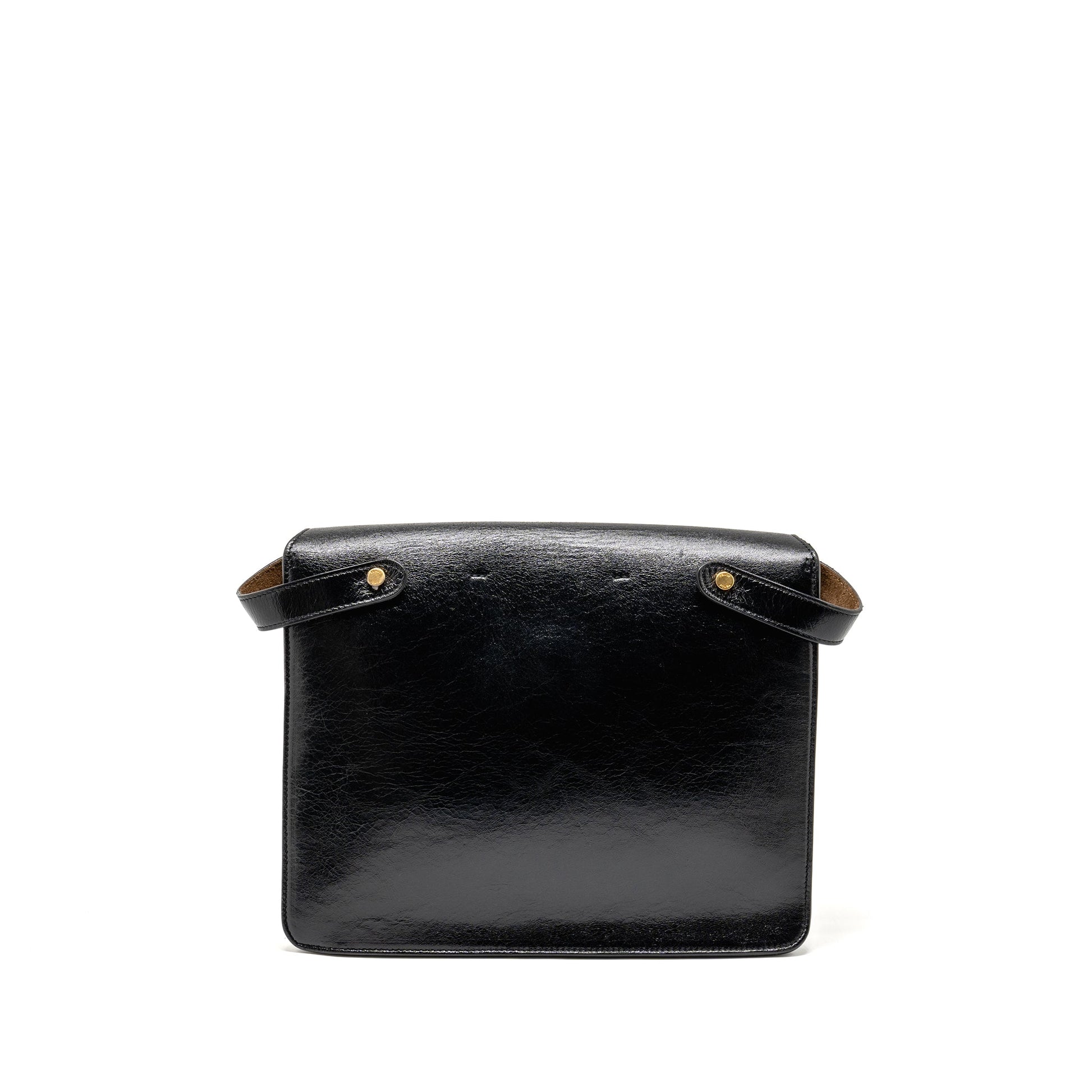 Fendi Kan Purse Leather Black Mini Messenger Bag