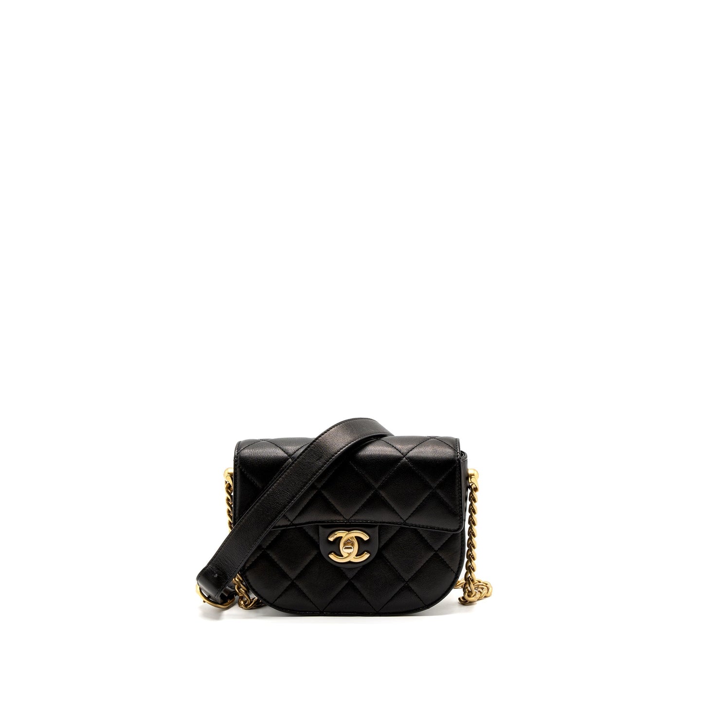 Chanel Messenger Calfskin GHW Black Messenger Bag