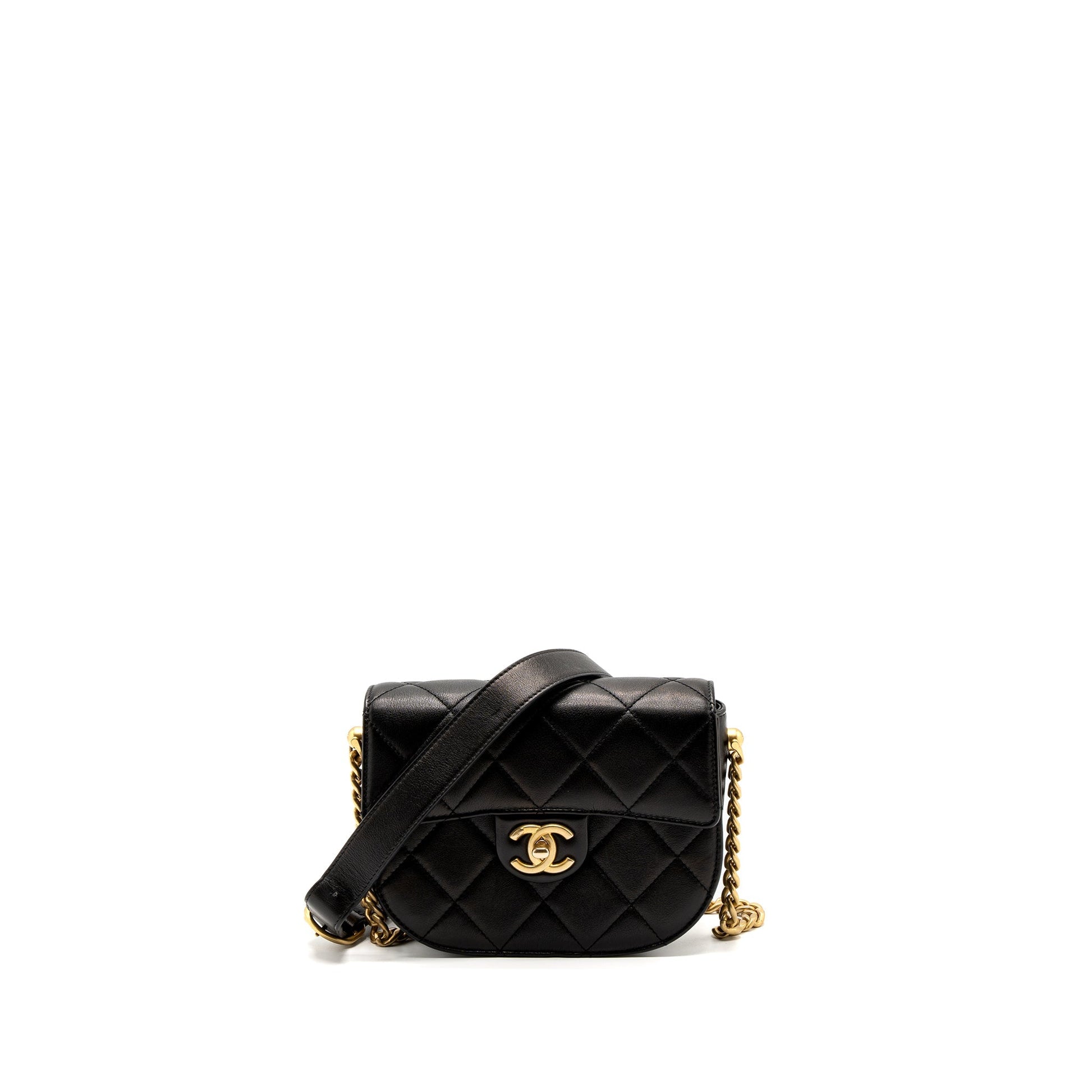Chanel Messenger Calfskin GHW Black Messenger Bag