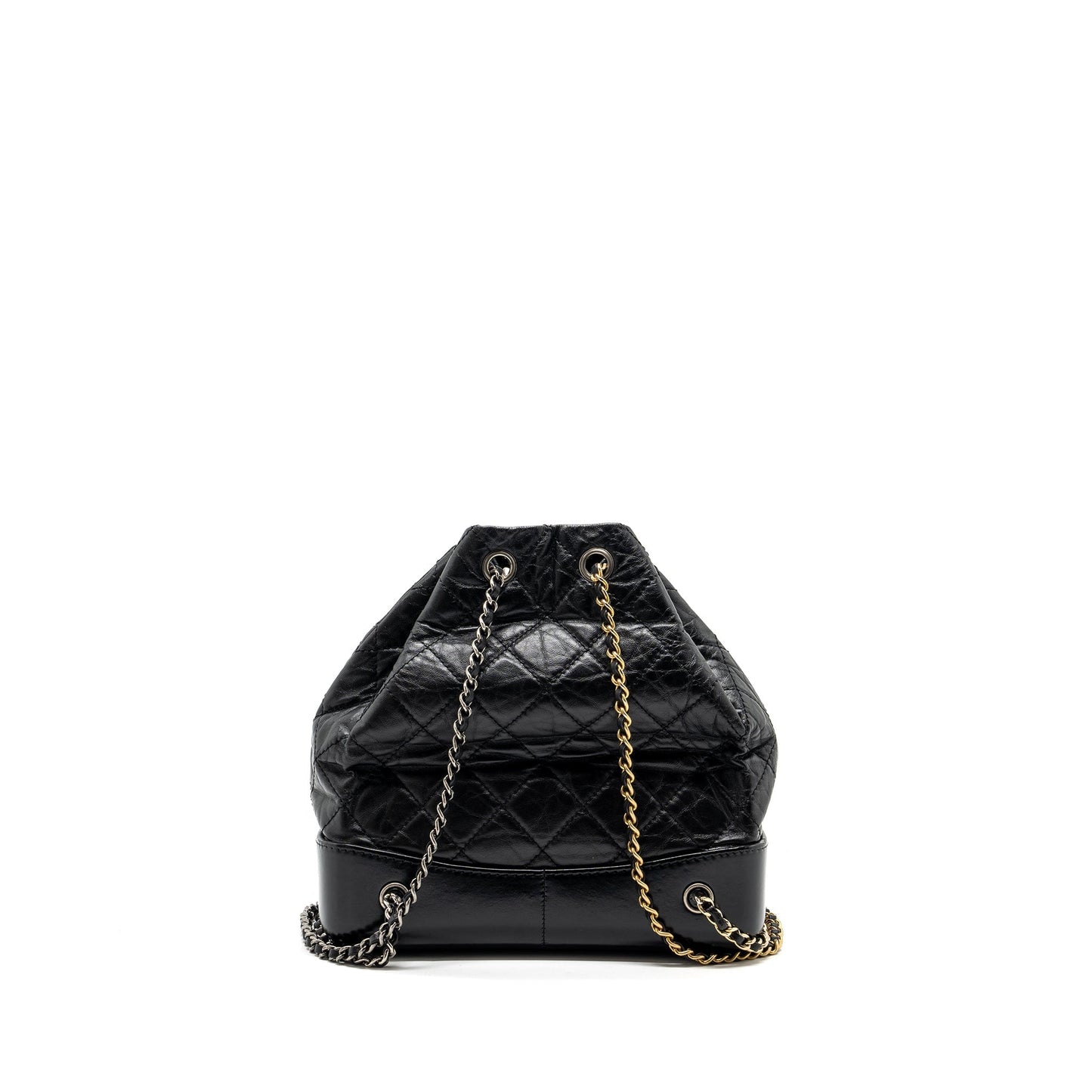 Chanel Gabrielle backpack Aged calfskin hardware Multicolor Black Small