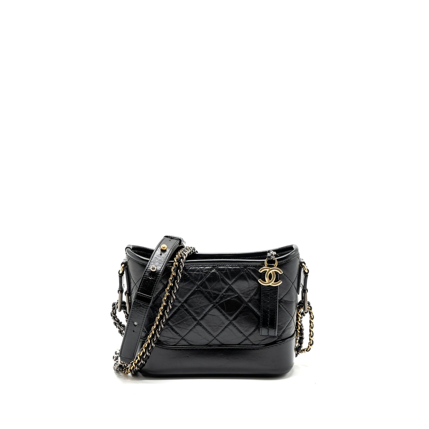 Chanel Gabrielle hobo calfskin hardware Multicolor Multicolour Black Small Shoulder Bag Hardware 2