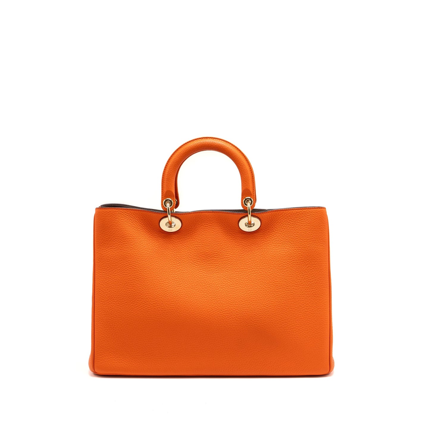Dior issimo Tote Purse Calfskin Multicolor Orange Handbag Brown Large Tote Bag
