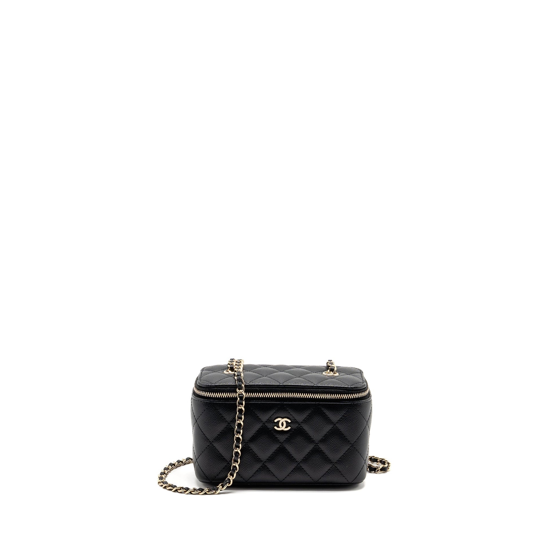 Chanel Long Vanity Caviar LGHW Black Handbag 5