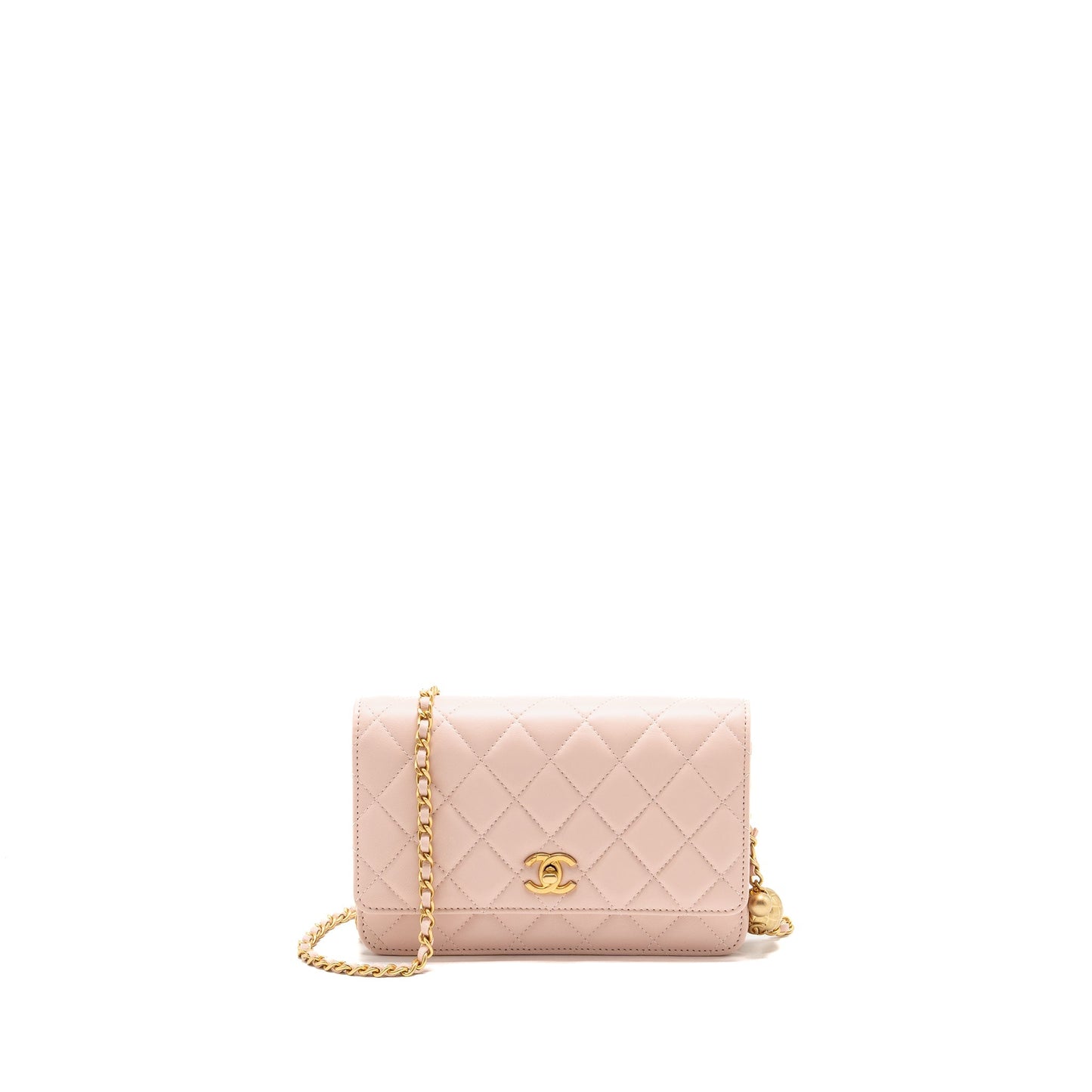 Chanel Pearl crush on lambskin light GHW Pink Wallet Case Microchip 1