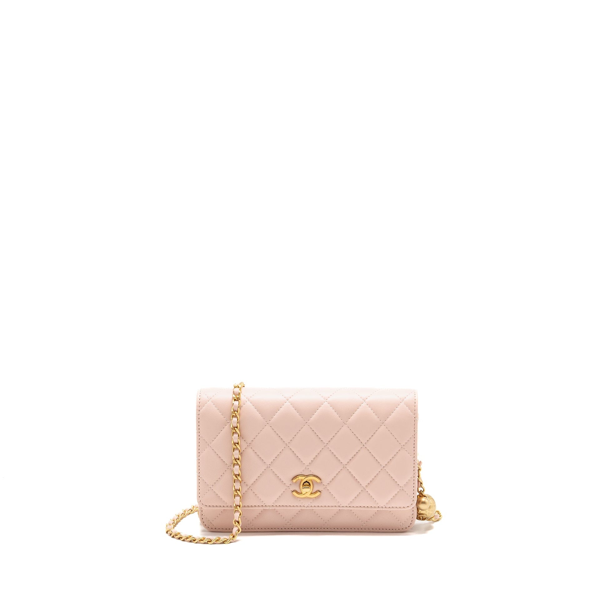 Chanel Pearl crush on lambskin light GHW Pink Wallet Case Microchip 1