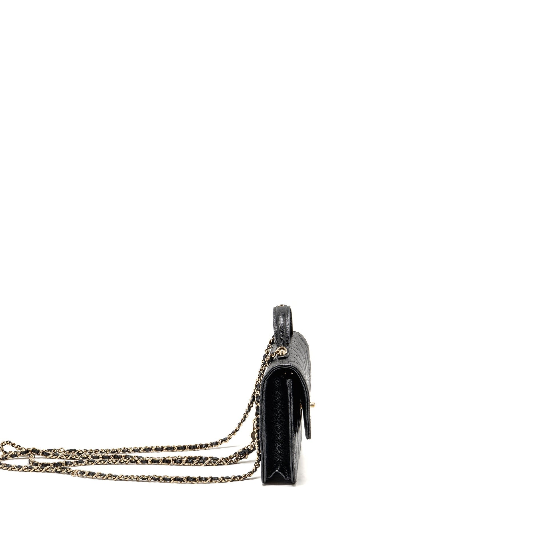 Chanel 25c quilted cc top handle backpack Black