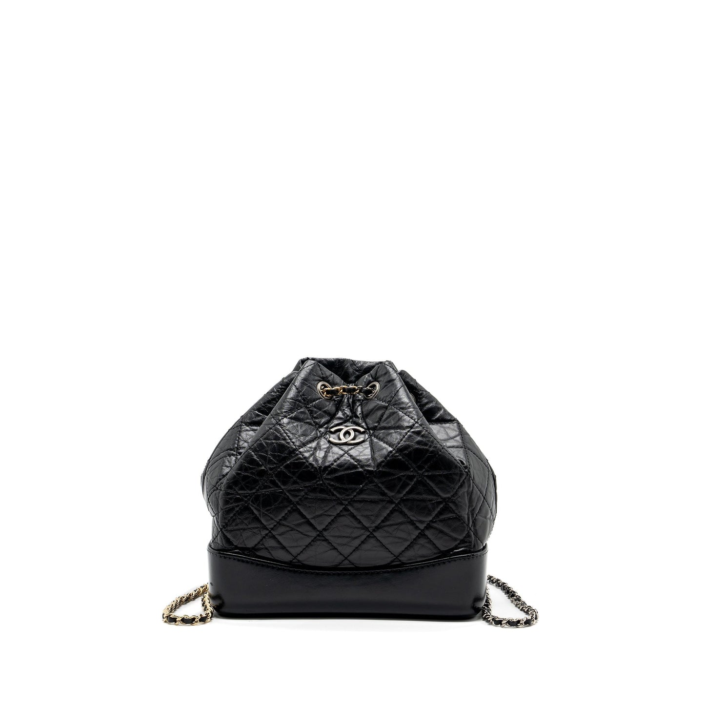 Chanel Gabrielle backpack Aged calfskin hardware Multicolor Black Small