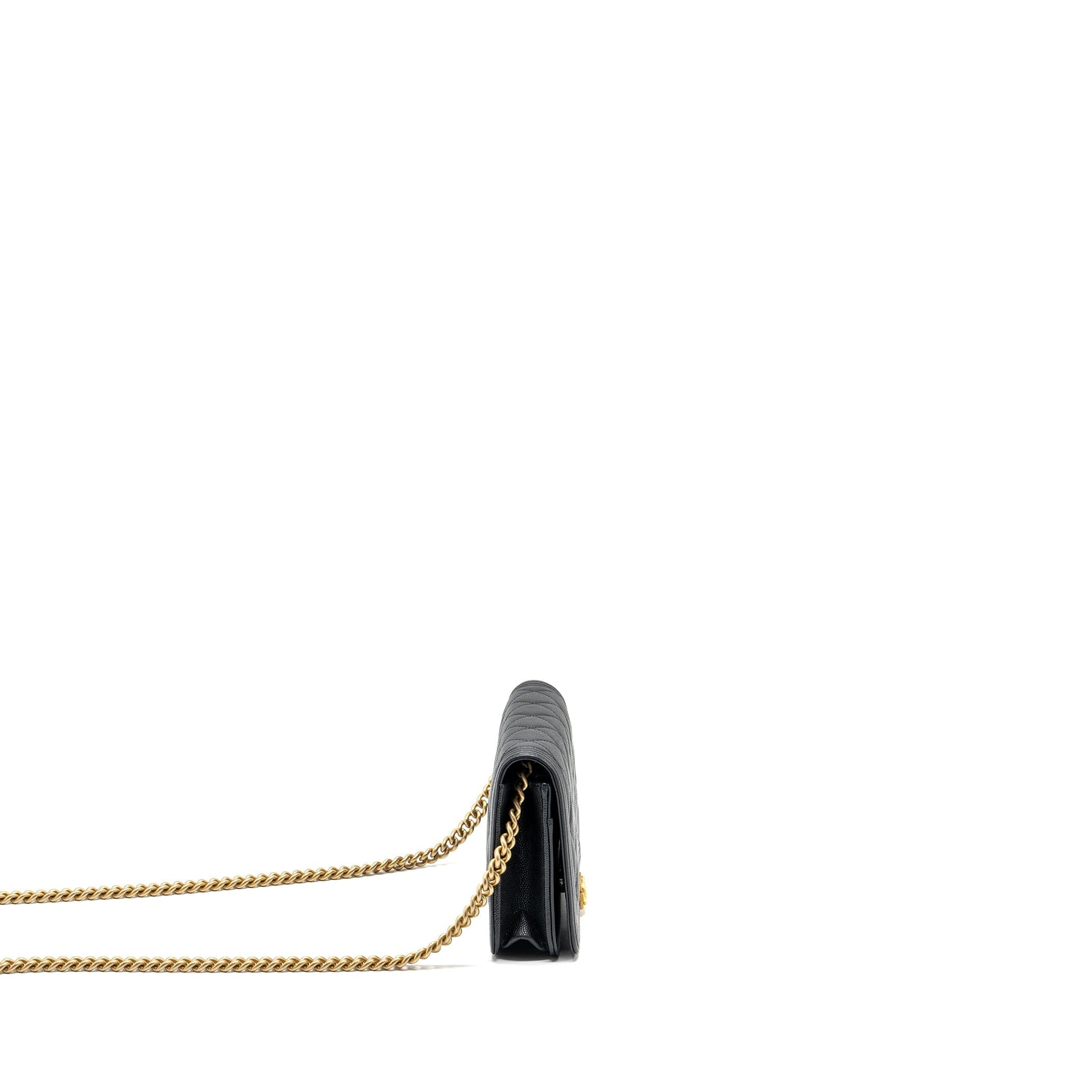 Chanel Boy On caviar GHW microchip Black Wallet Case Ghw Microchip