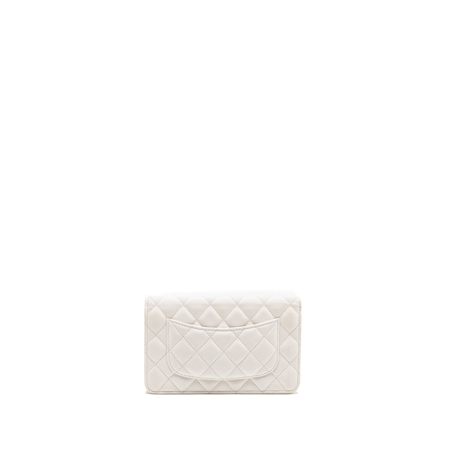 Chanel Giant Classic on Lambskin Hardware Microchip Multicolour White Wallet Case