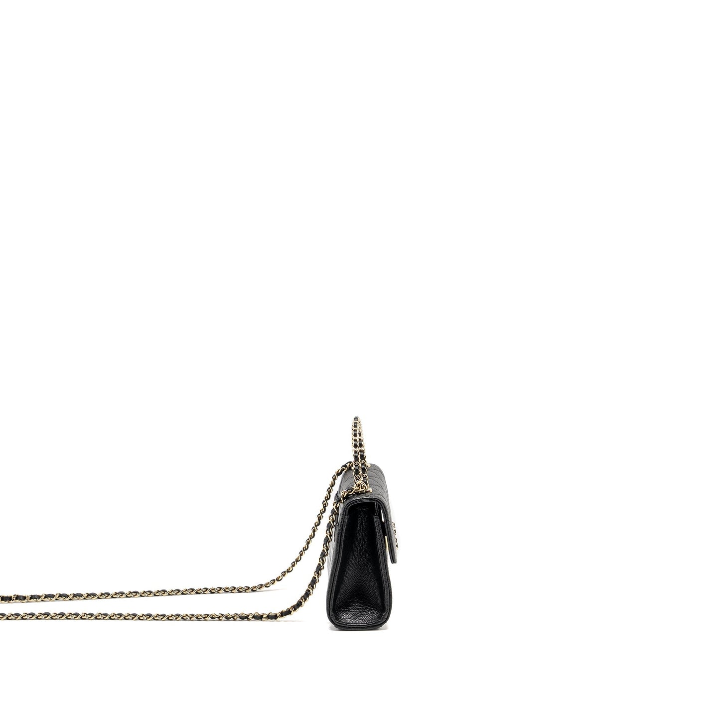 Chanel Top Handle Flap caviar LGHW microchip Black Shoulder Bag Microchip 2