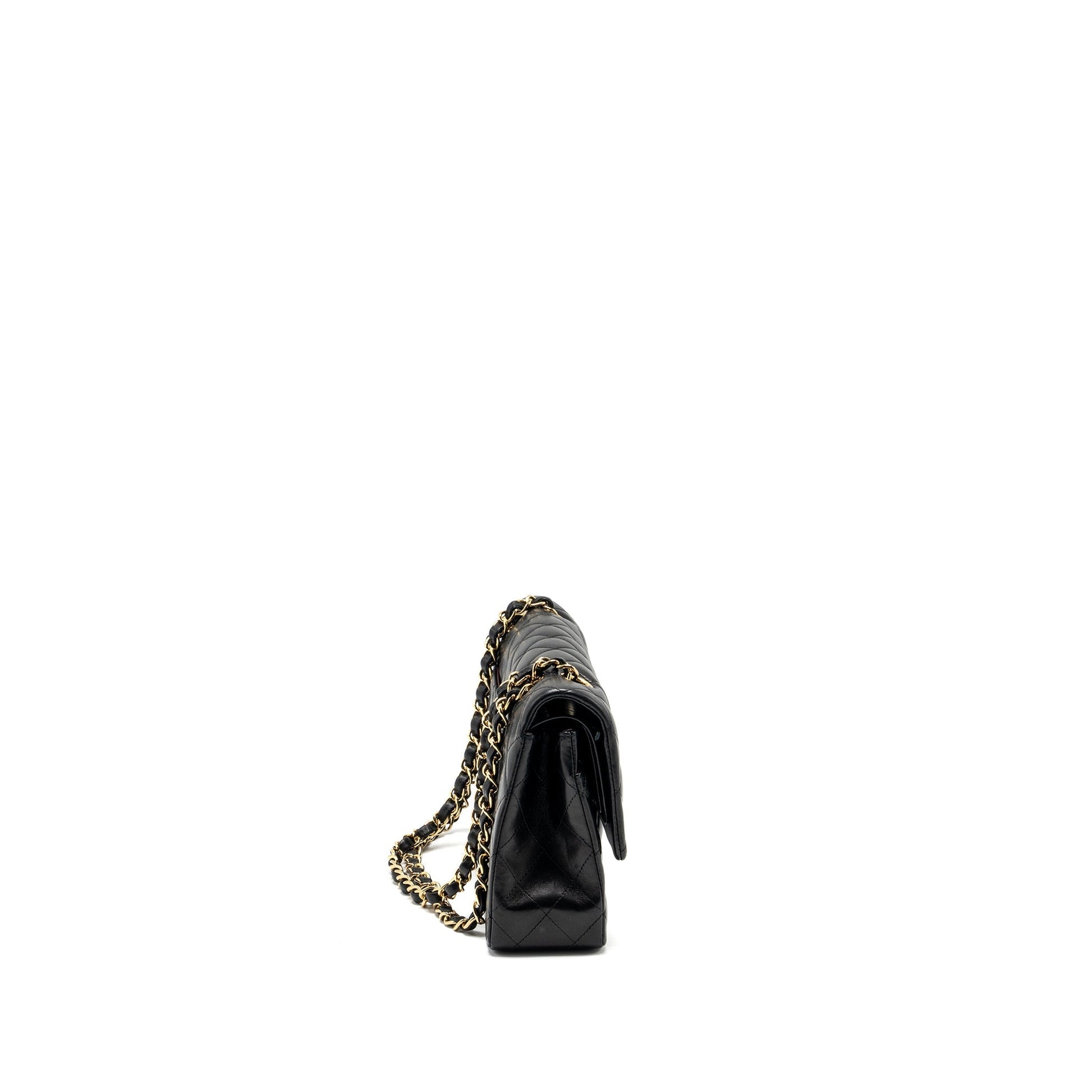 Chanel Classic Double Flap lambskin GHW Black Shoulder Bag Ghw 1