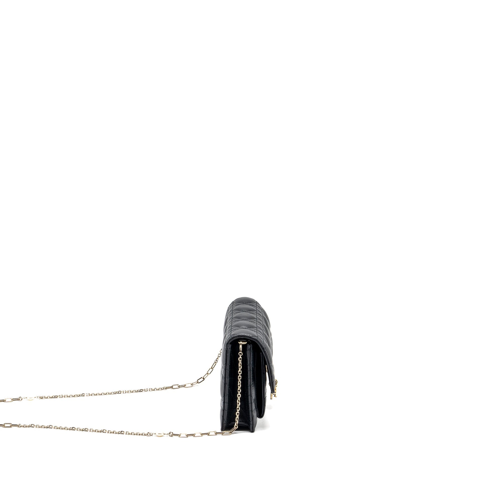 Dior My Daily Pouch Lambskin Handbag Black Chain Travel Bag