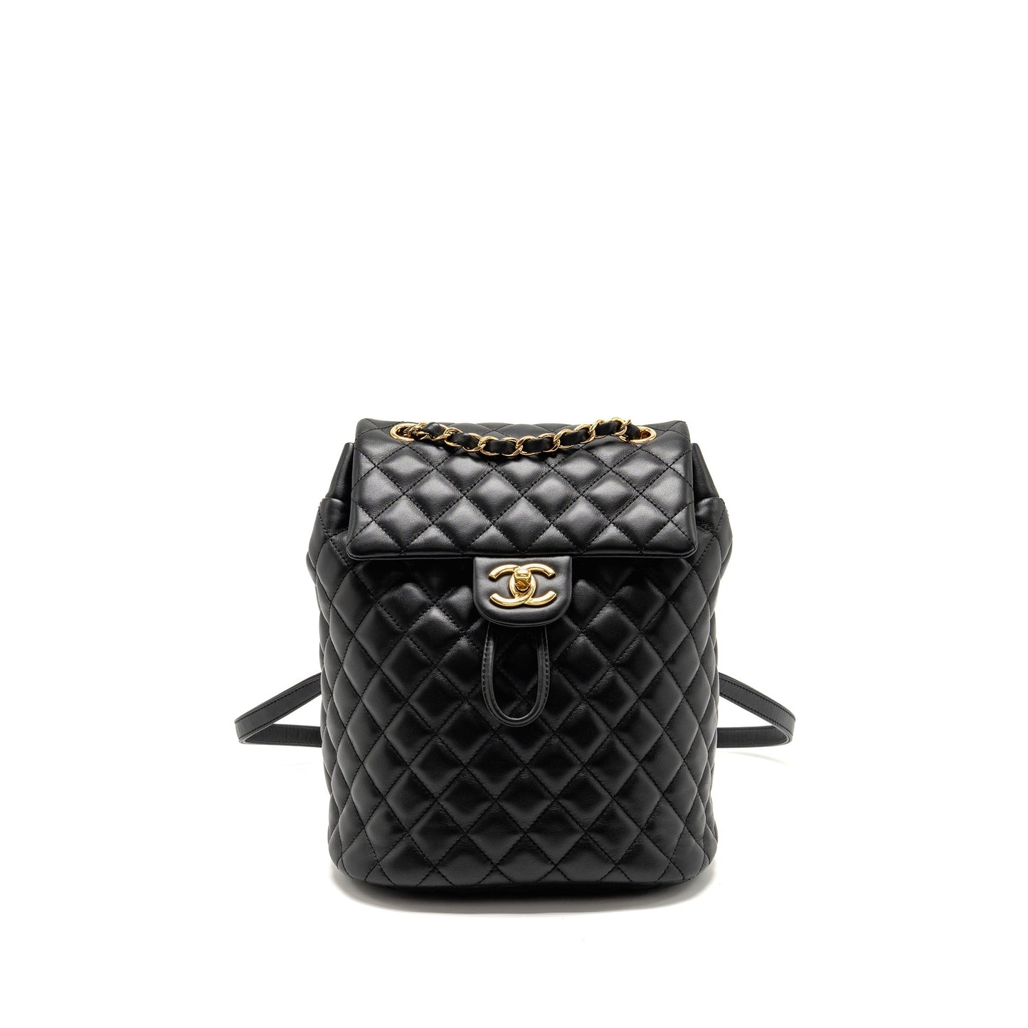 Chanel Urban Spirit Flap Backpack Lambskin GHW Black