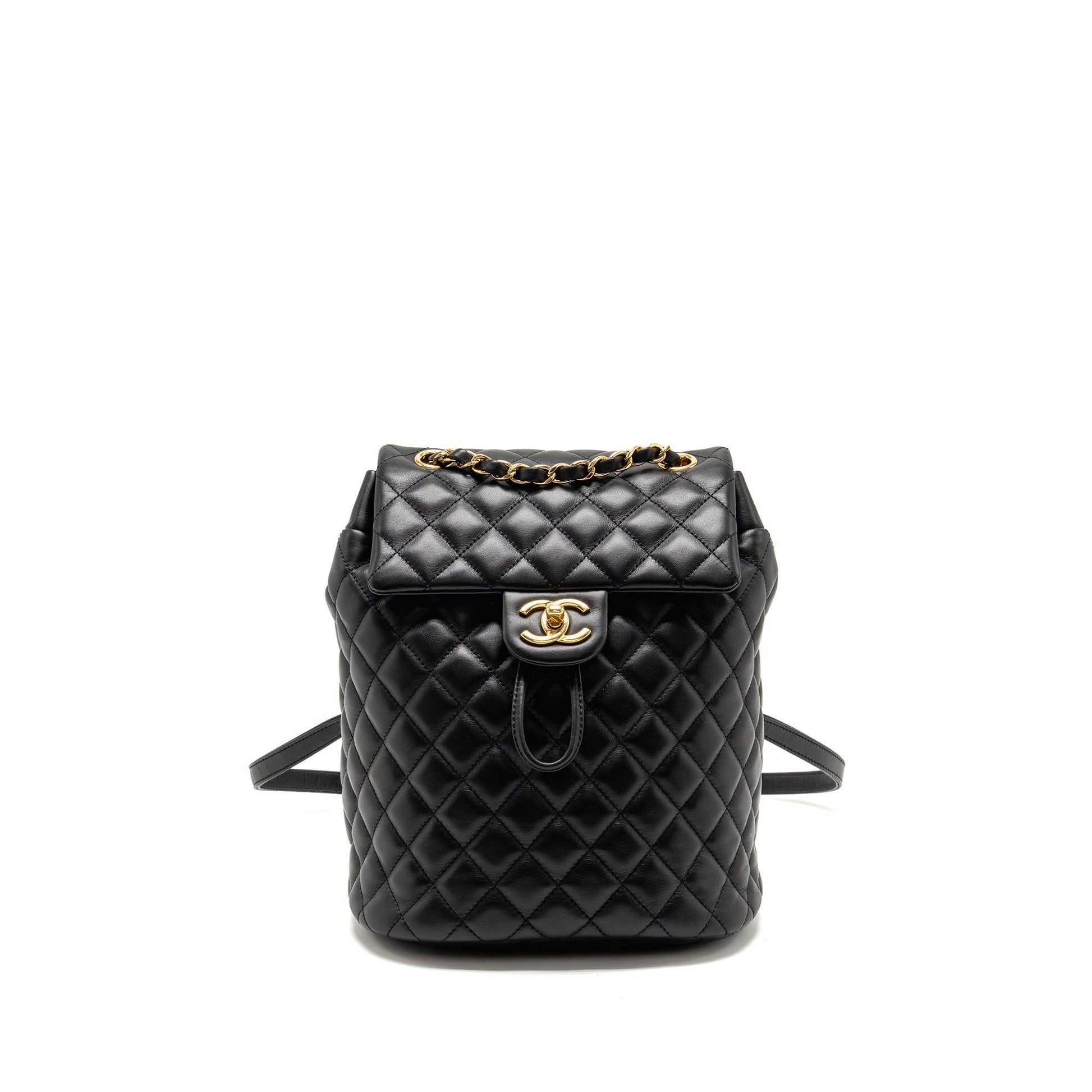 Chanel Urban Spirit Flap Backpack Lambskin GHW Black