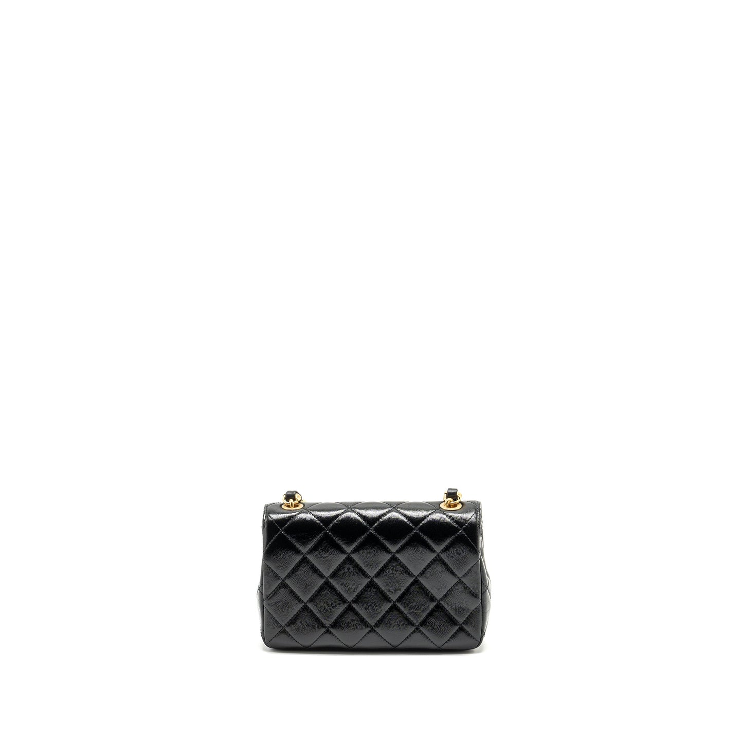 Chanel 24b Giant Flap Lambskin GHW Microchip Black Shoulder Bag