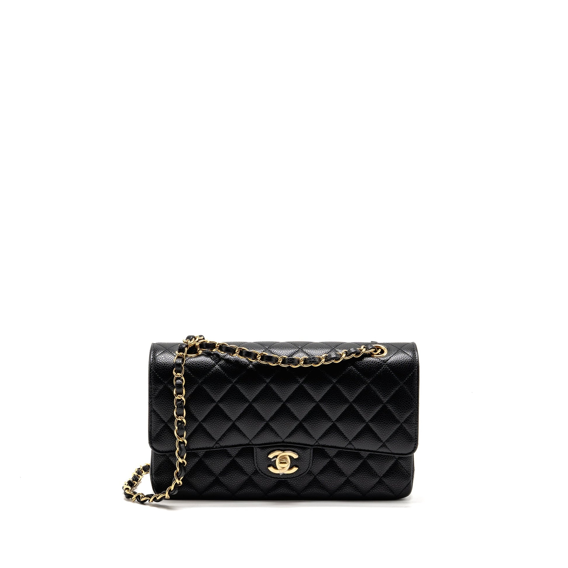 Chanel Classic Double Flap Caviar GHW microchip Black Shoulder Bag Ghwmicrochip 1