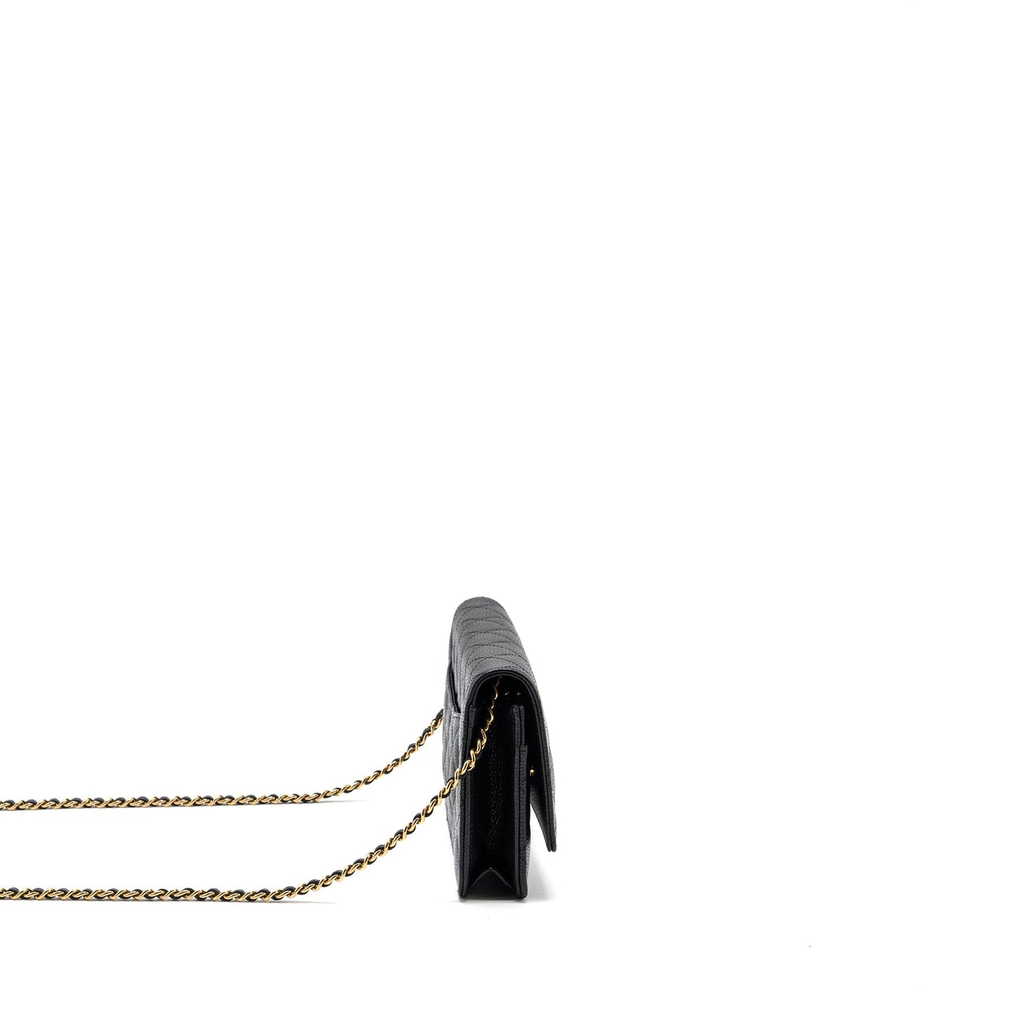 Chanel Classic On Caviar GHW microchip Black Wallet Case Microchip 20