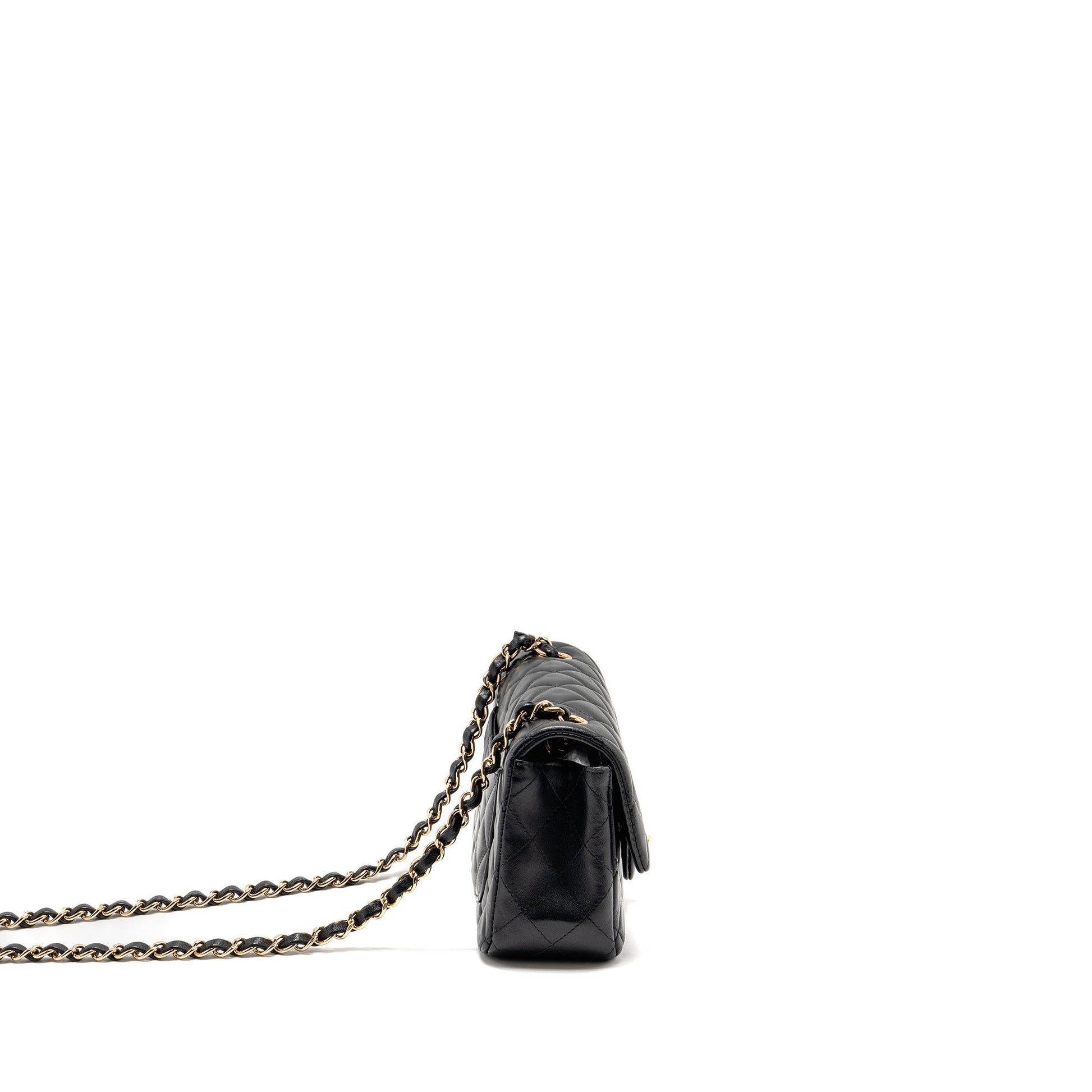 Chanel Rectangular Flap Lambskin LGHW Black Shoulder Bag Lghw 5