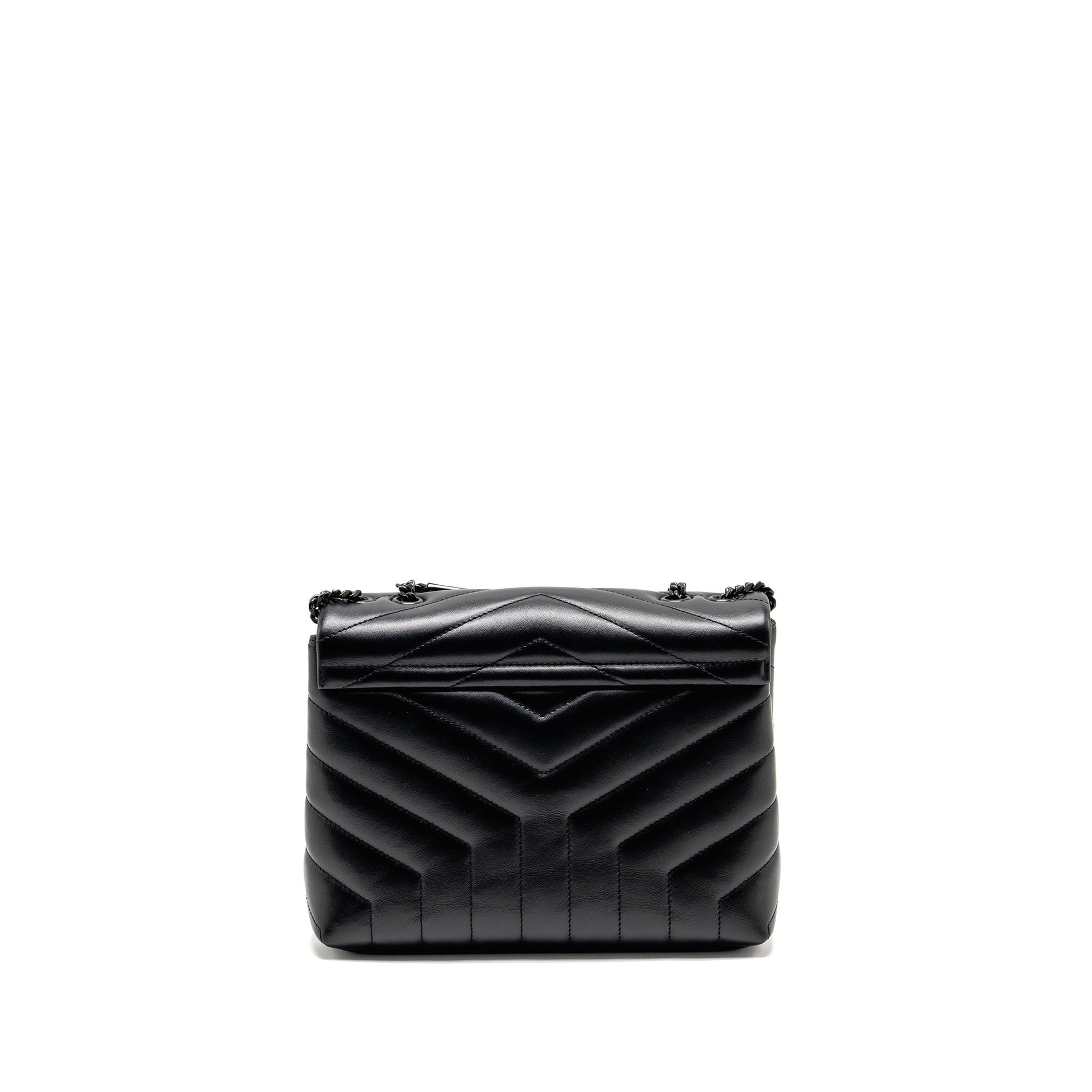 YSL Saint Laurent Loulou Purse Calfskin So Shoulder Bag Black Mini