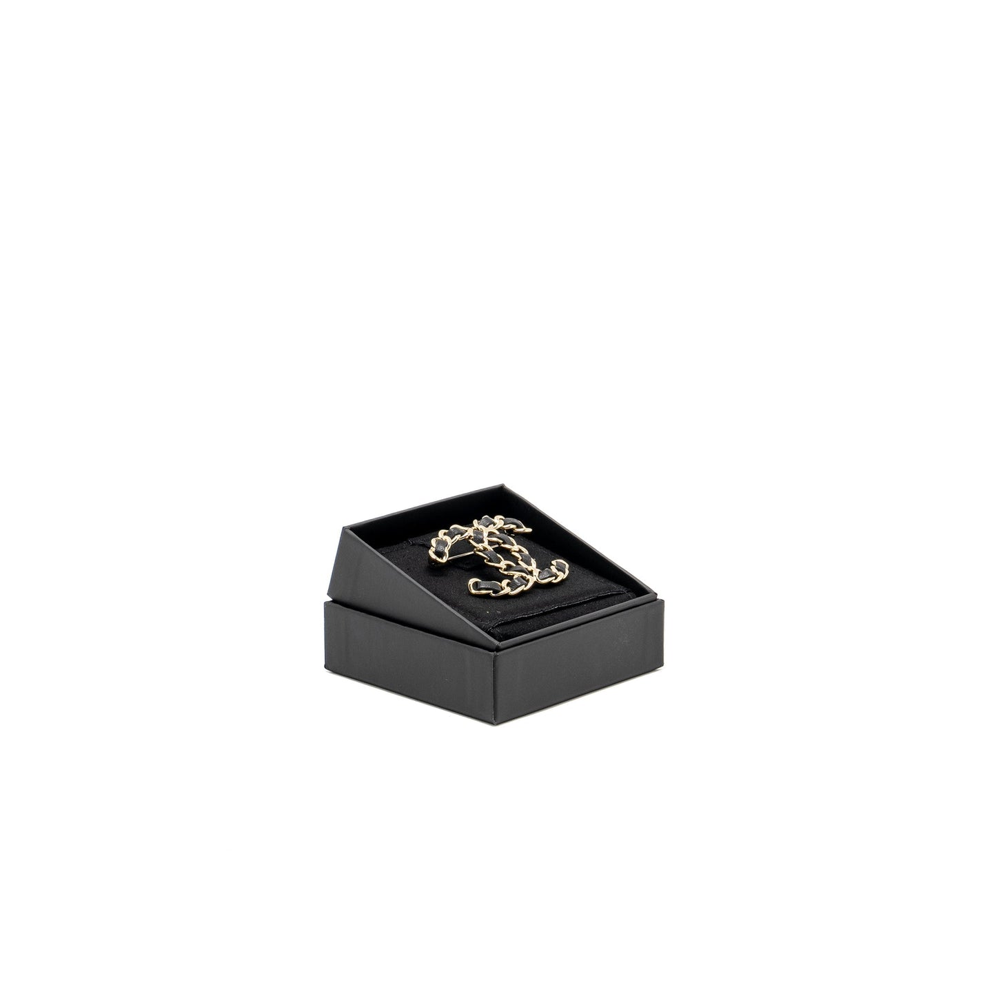 Chanel CC Logo Brooch LGHW Leather Handbag