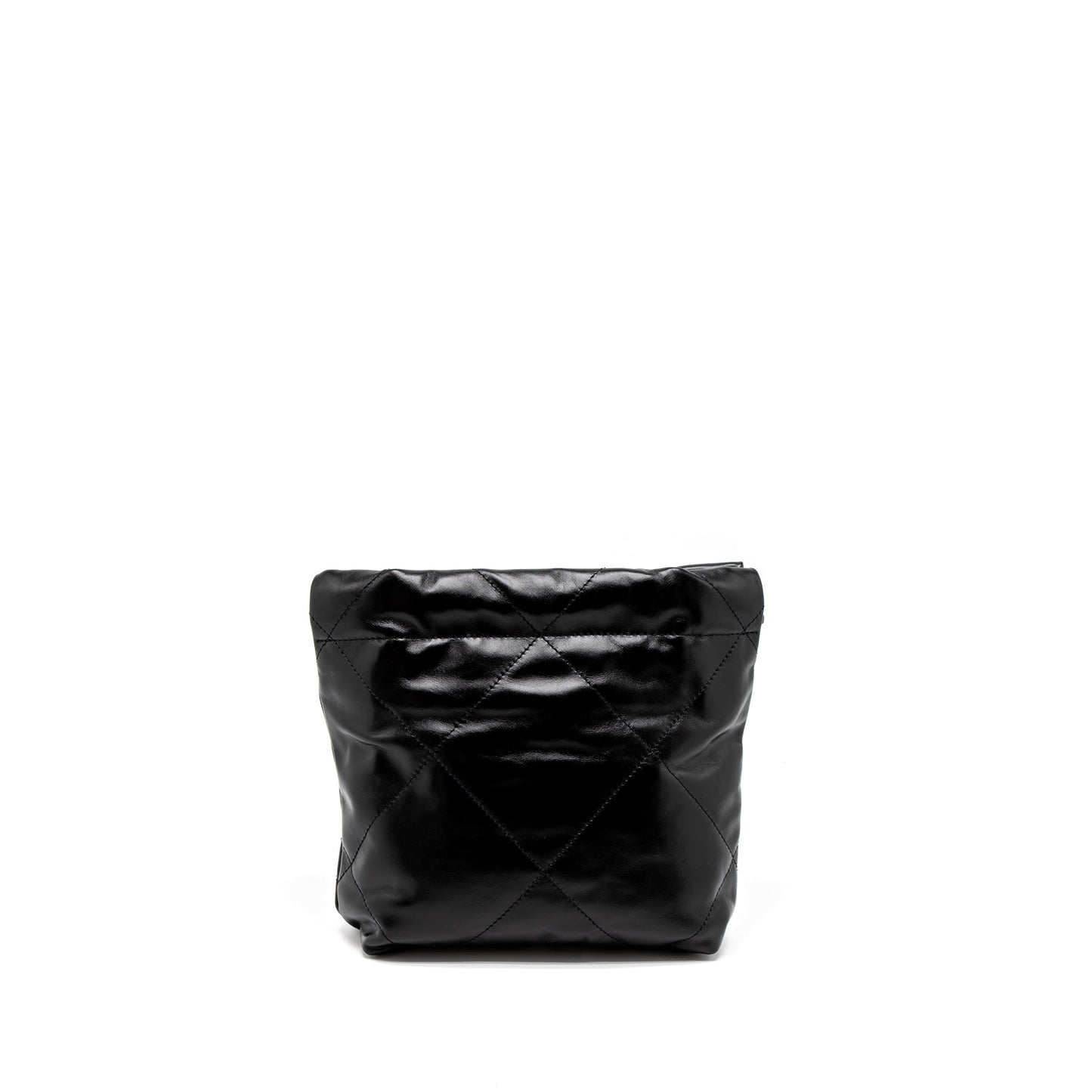 Chanel 23s 22 Shiny Calfskin Brushed GHW Black Mini Bag Ghw Microchip