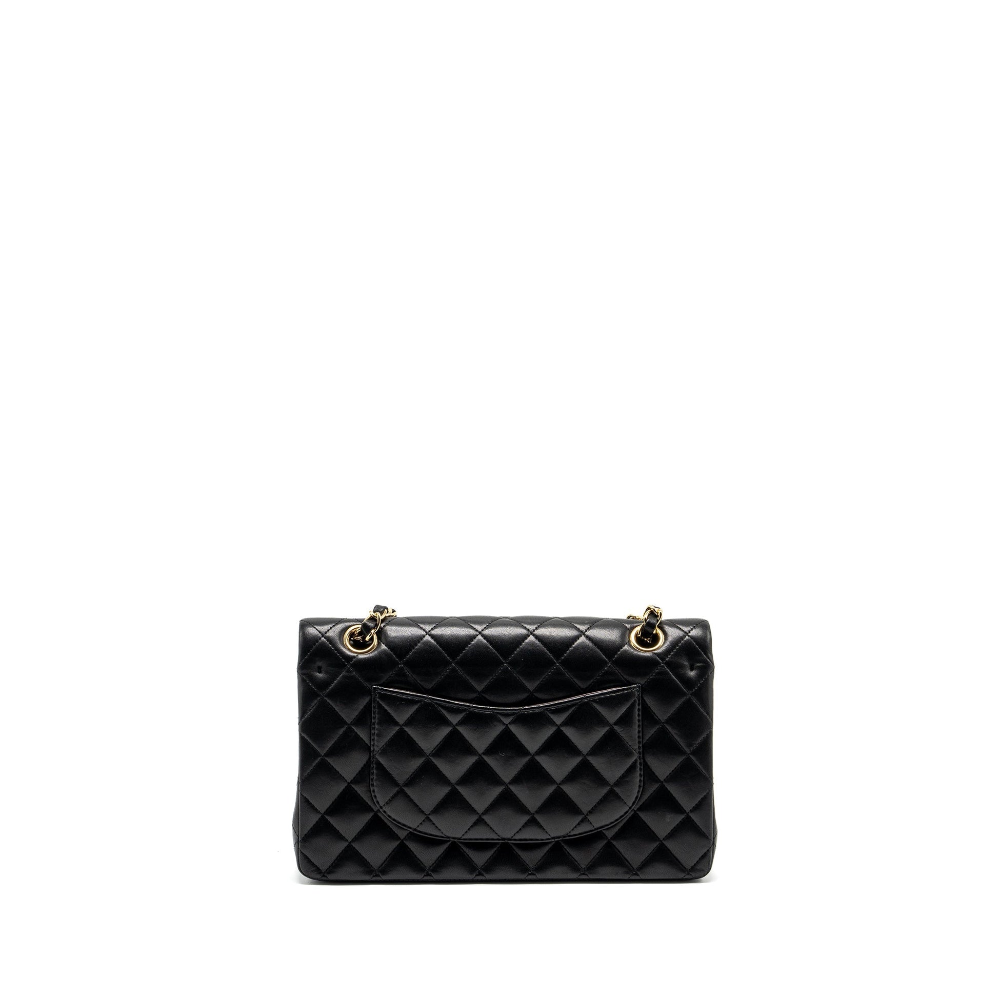 Chanel Classic Double Flap lambskin GHW Black Shoulder Bag Ghw 1