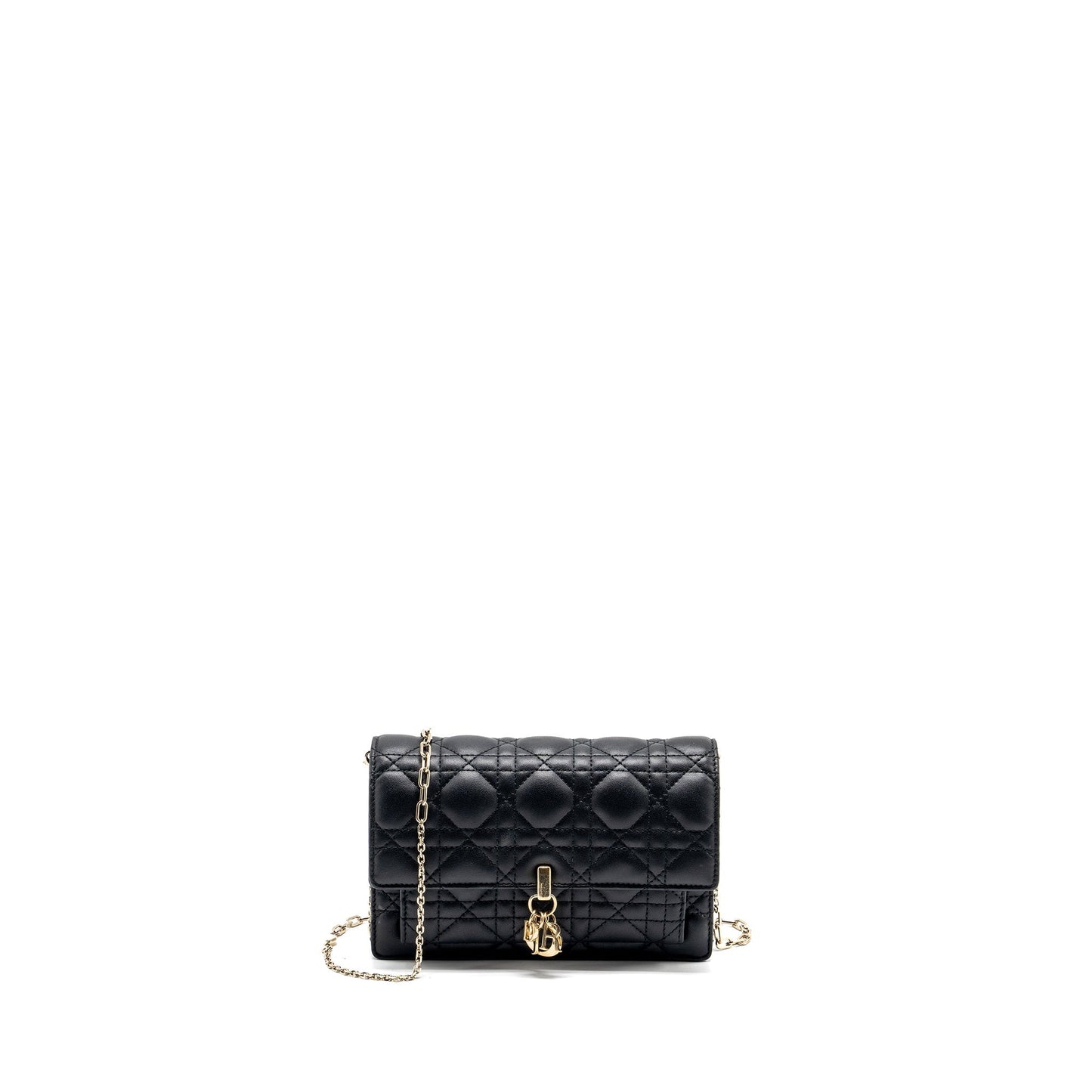 Dior My Daily Pouch Lambskin Handbag Black Chain Travel Bag