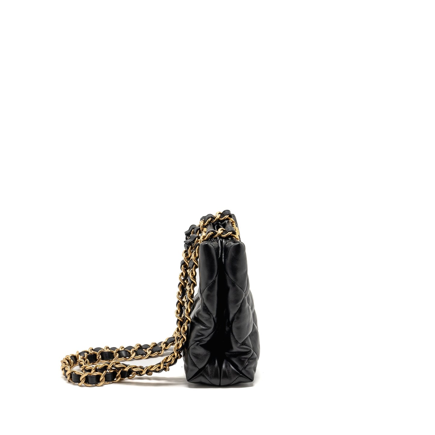 Chanel quilted double Lambskin GHW micochip Black Shoulder Bag