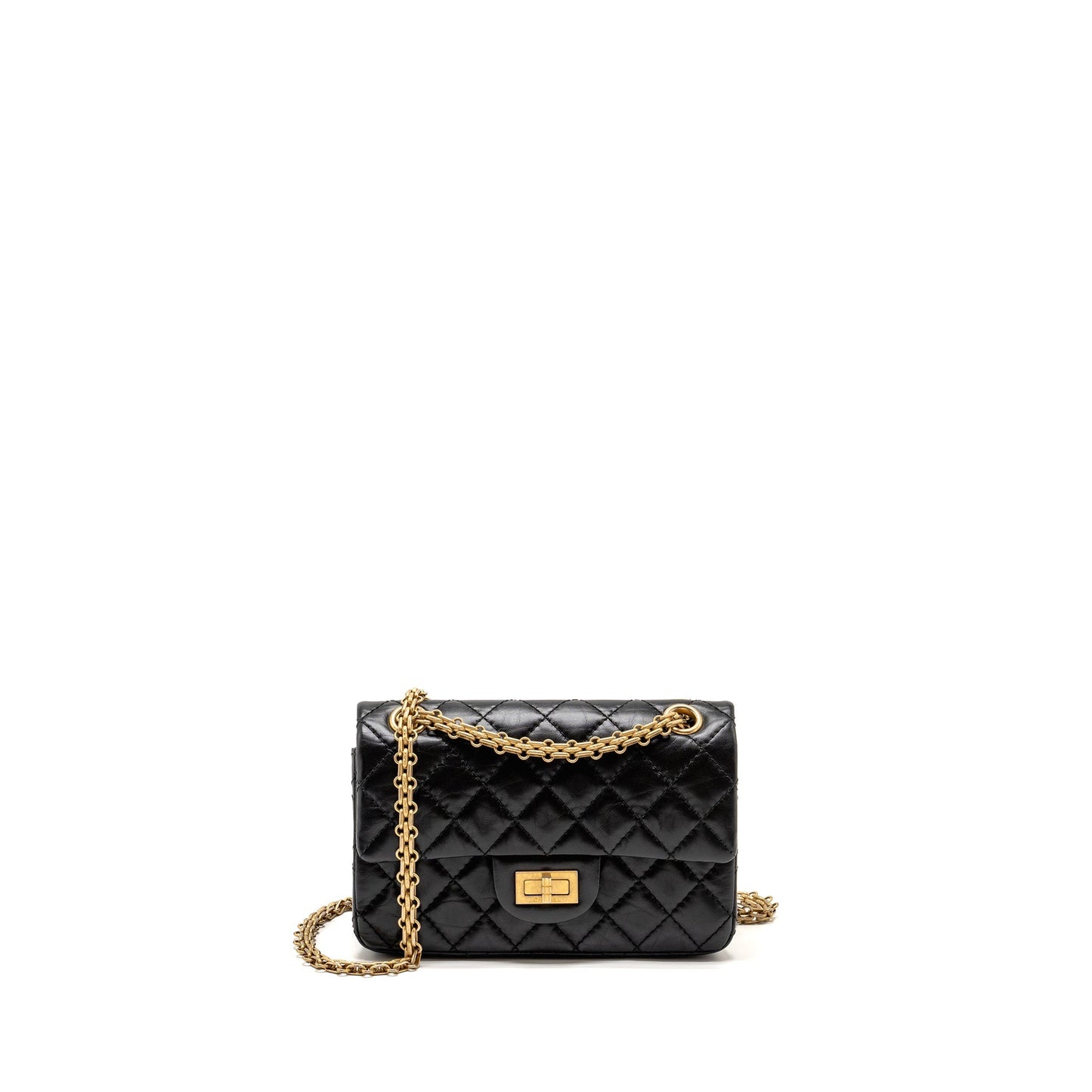 Chanel 2.55 Reissue Aged Calfskin GHW Black Mini Bag