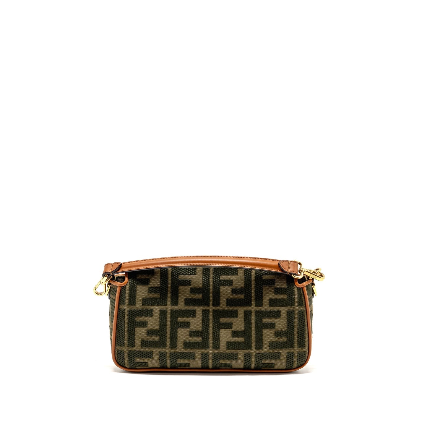 Fendi Baguette Purse Khaki Denim Green Mini Shoulder Bag