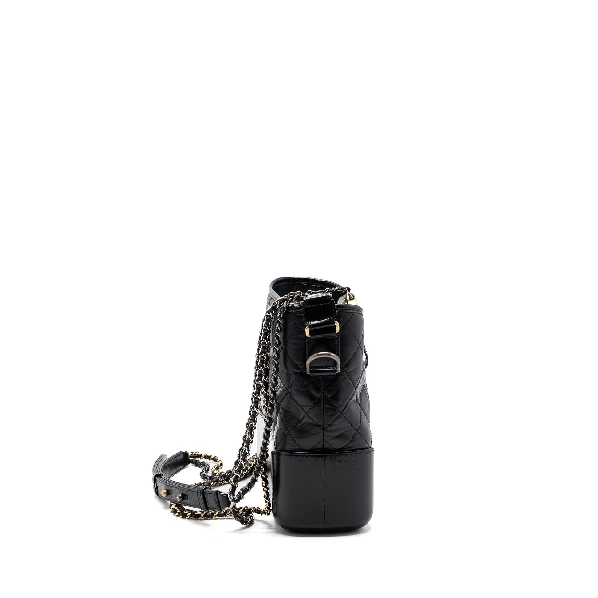 Chanel Gabrielle Hobo Aged Calfskin Hardware Multicolour Black Shoulder Bag Hardware 4