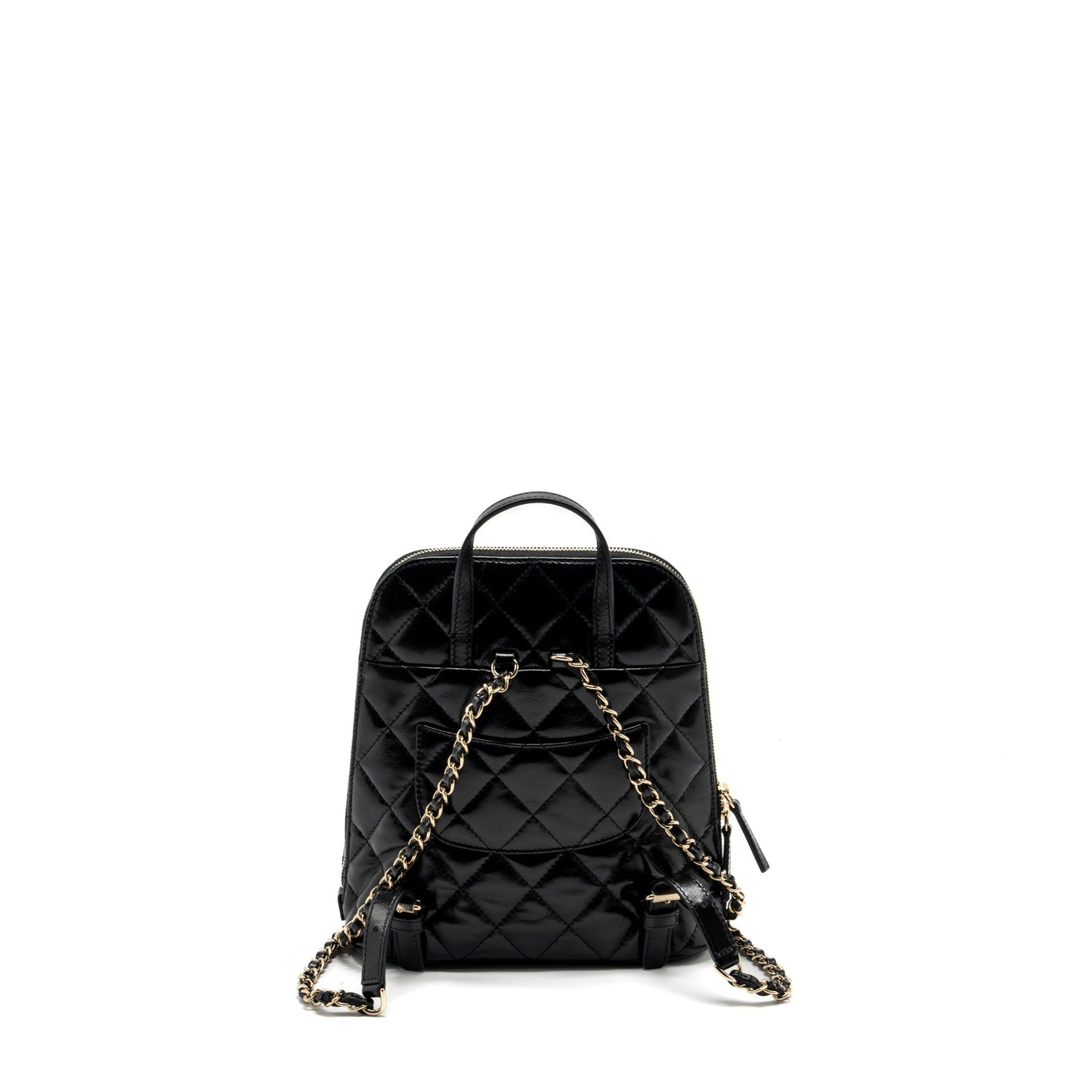 Chanel 22A Backpack Patent LGHW microchip Black Black Lghwmicrochip
