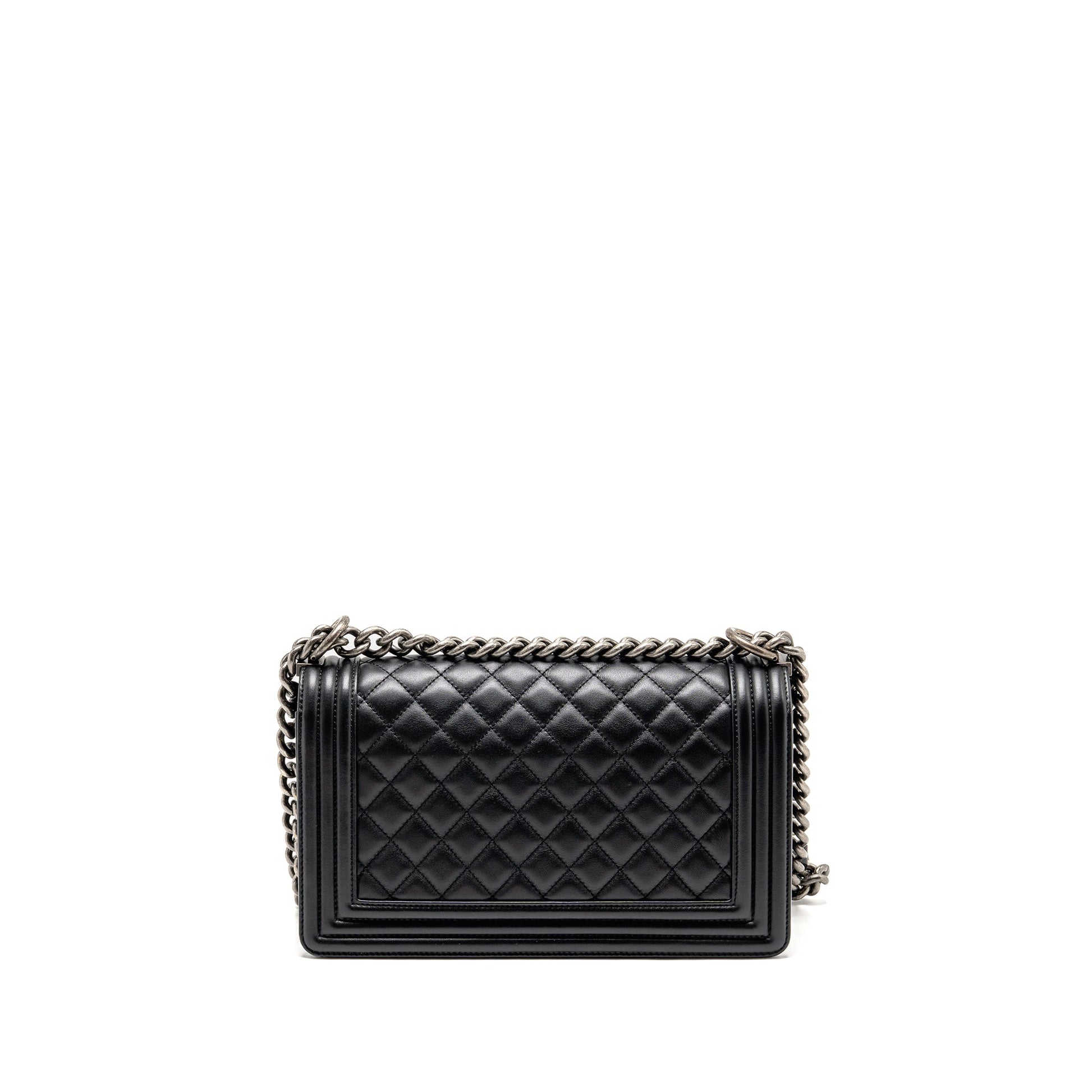 Chanel Boy calfskin ruthenium SHW Black Handbag